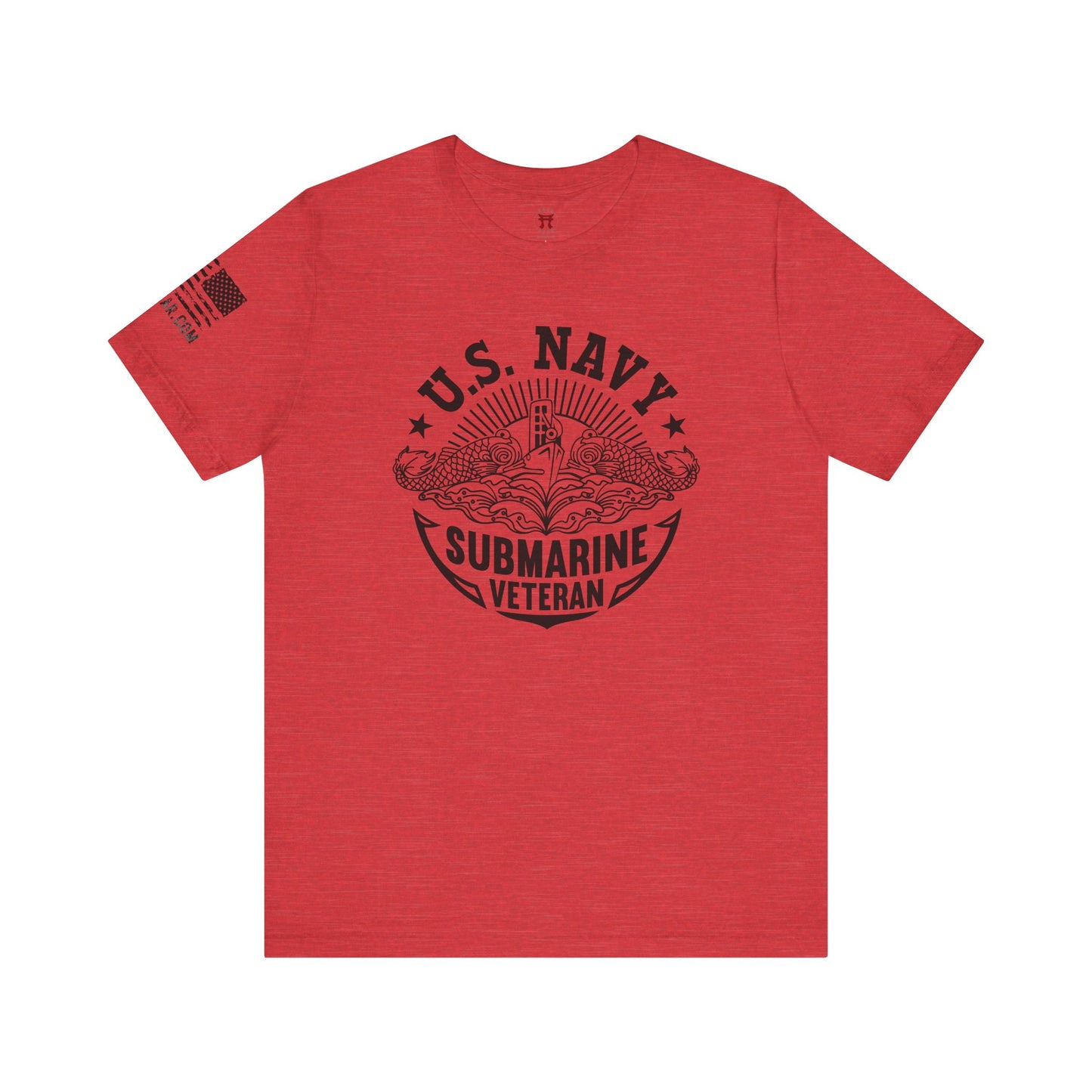 Rakkgear Navy Submarine Veteran Short Sleeve Tee in red