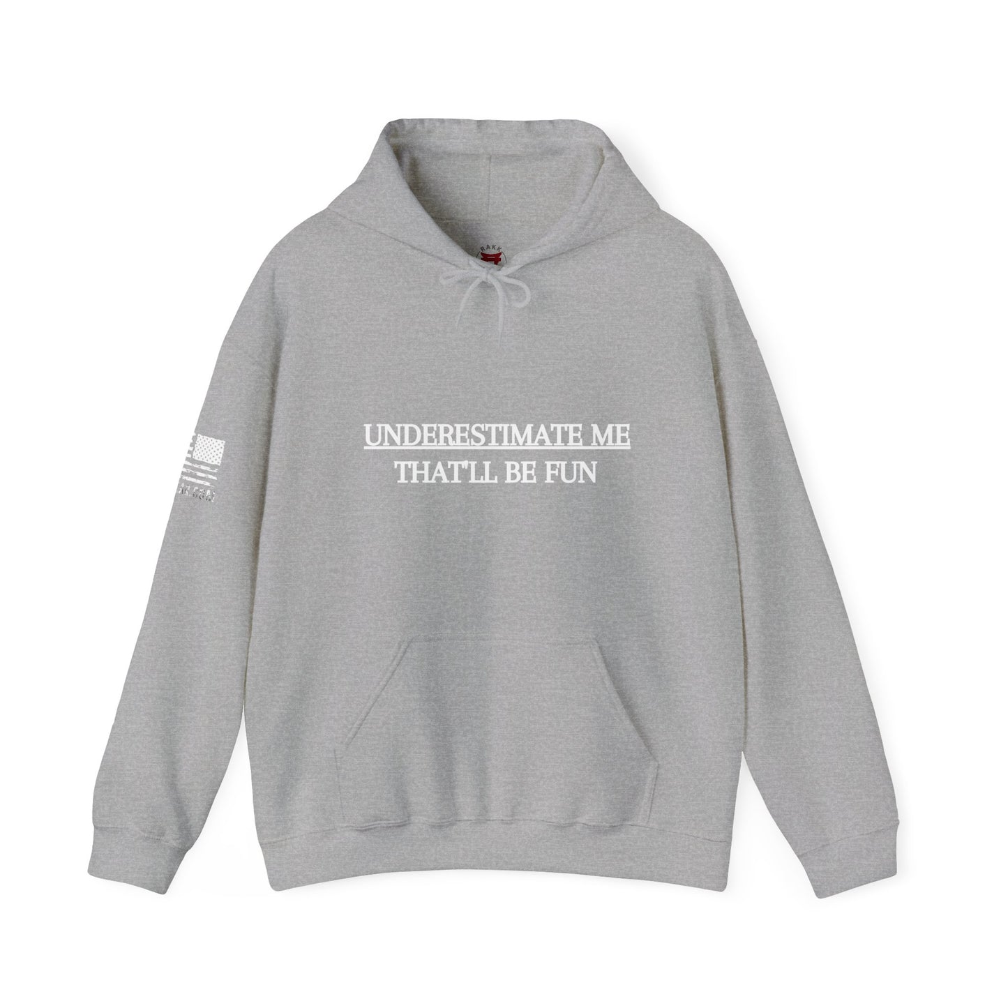 Rakkgear Women's Underestimate Me Heavy Hoodie in grey