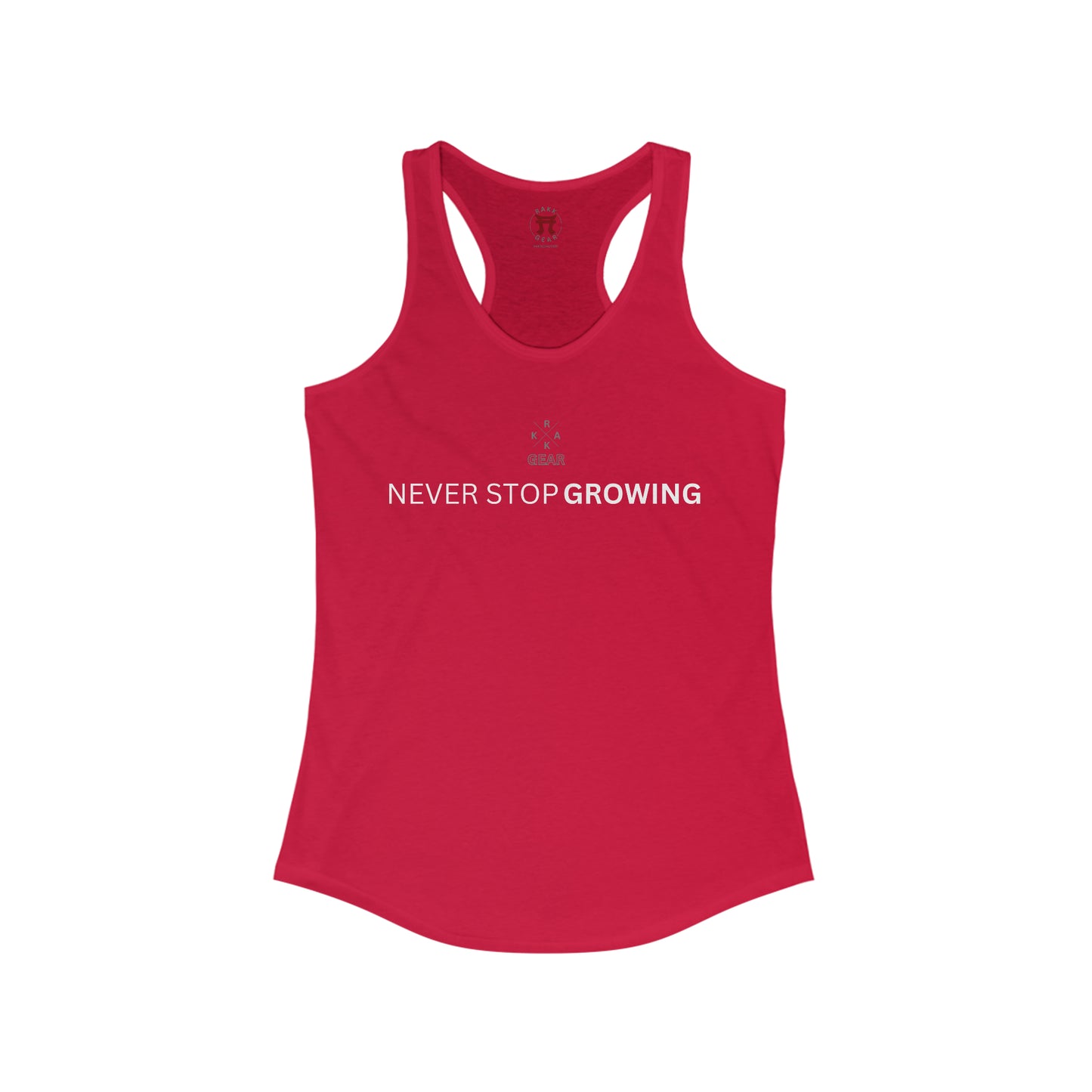 Rakkgear Women's Never Stop Growing Tank Top in red