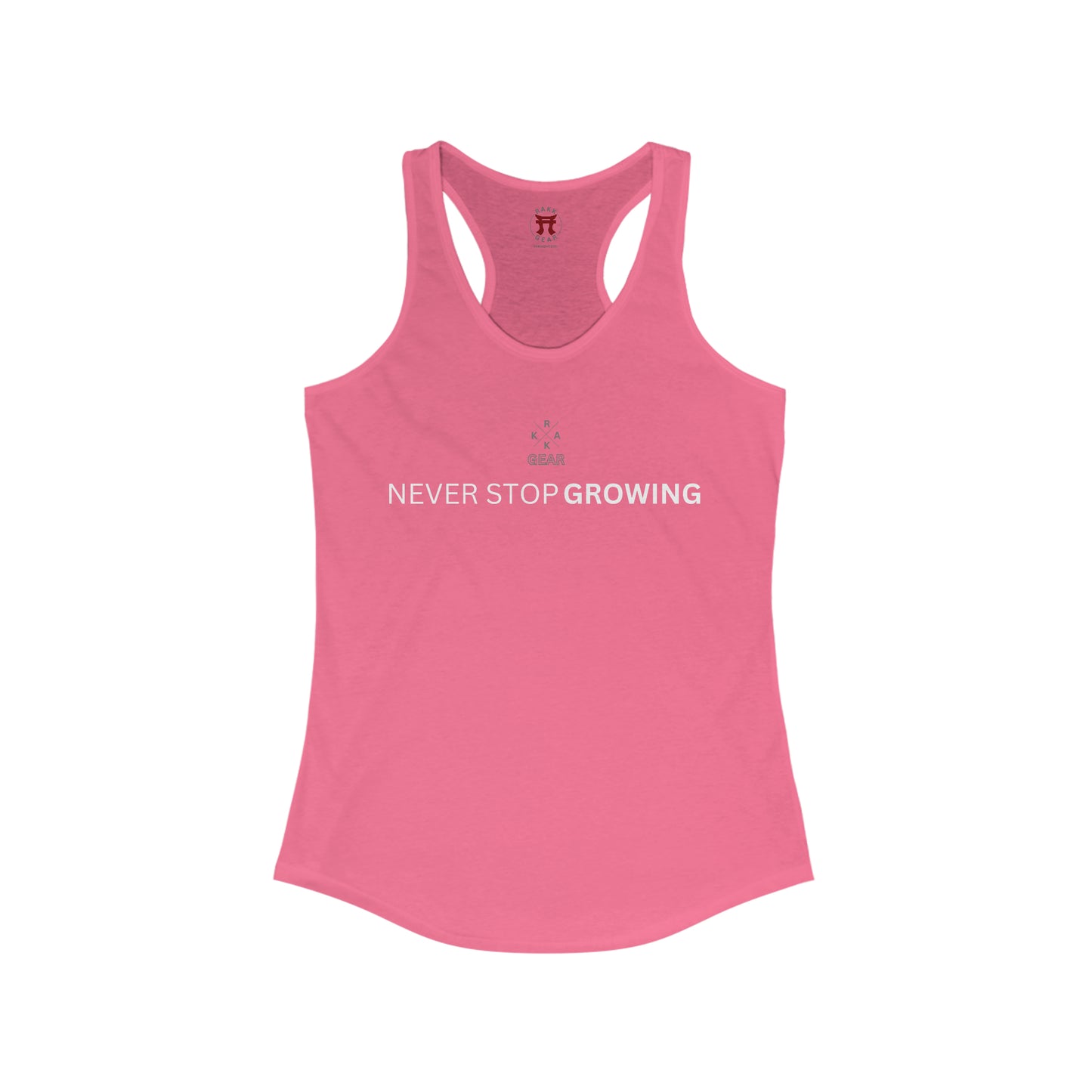 Rakkgear Women's Never Stop Growing Tank Top in hot pink