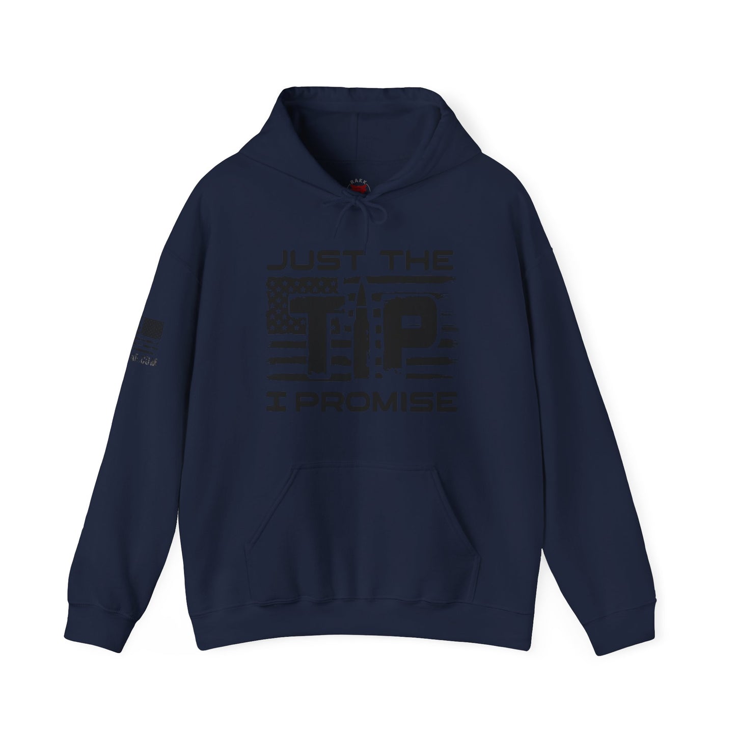 Rakkgear Just The Tip Heavy Hoodie in navy blue