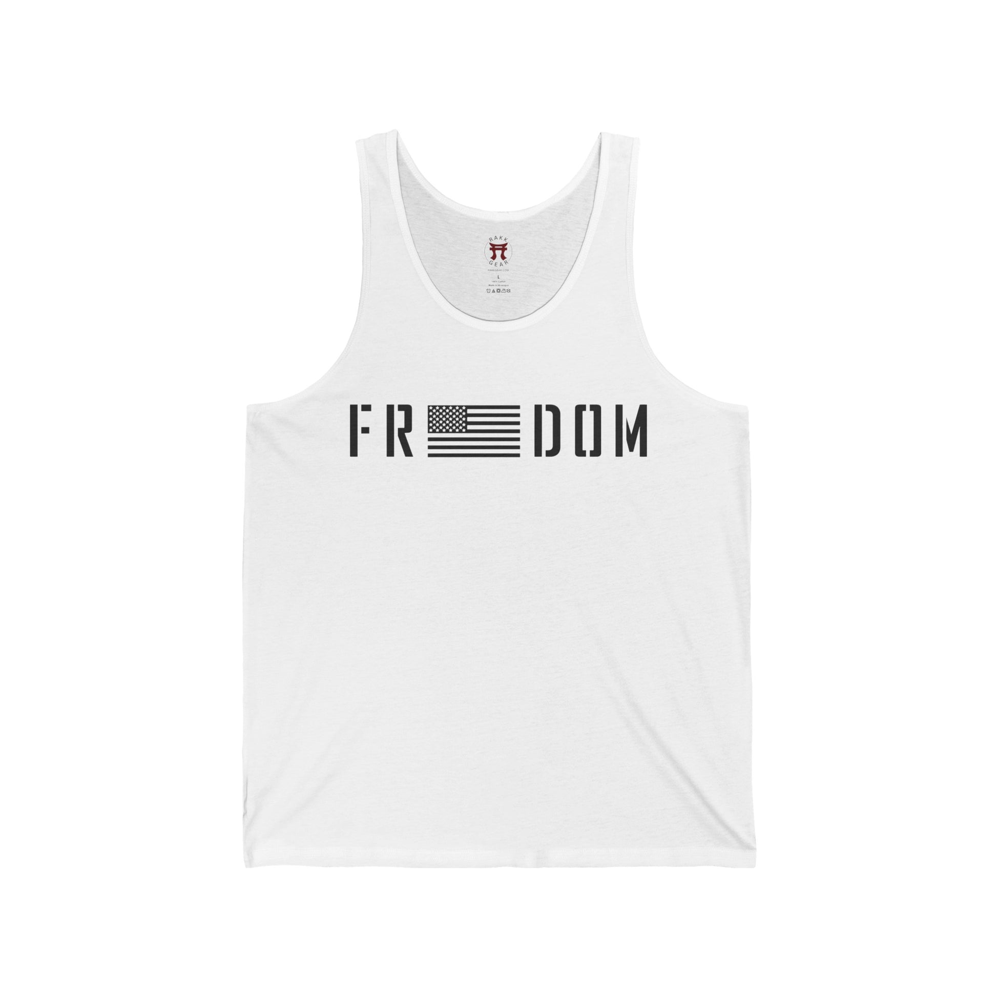 Rakkgear Freedom Flag Tank Top in white