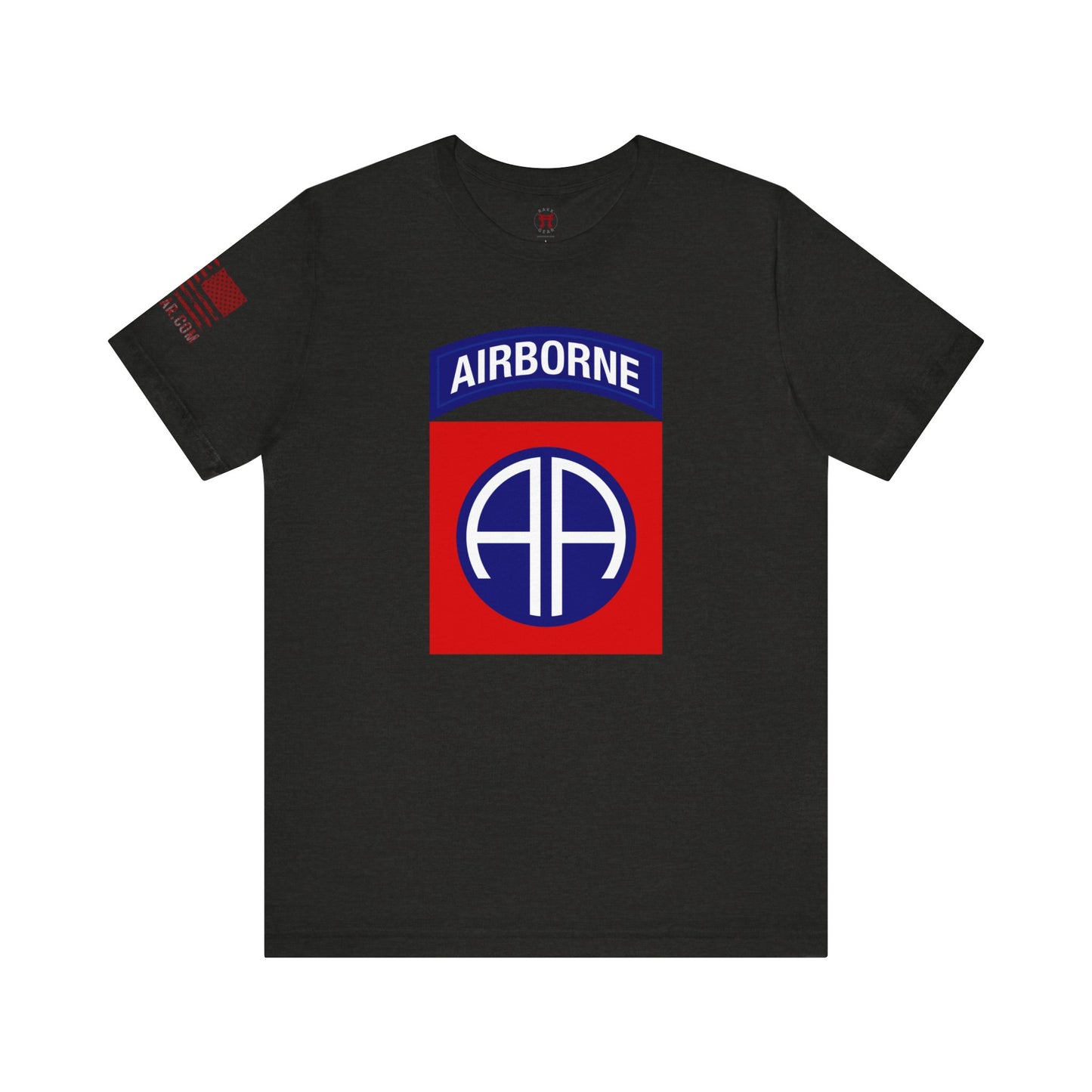 Rakkgear 82nd Airborne Colored Short Sleeve Tee in black