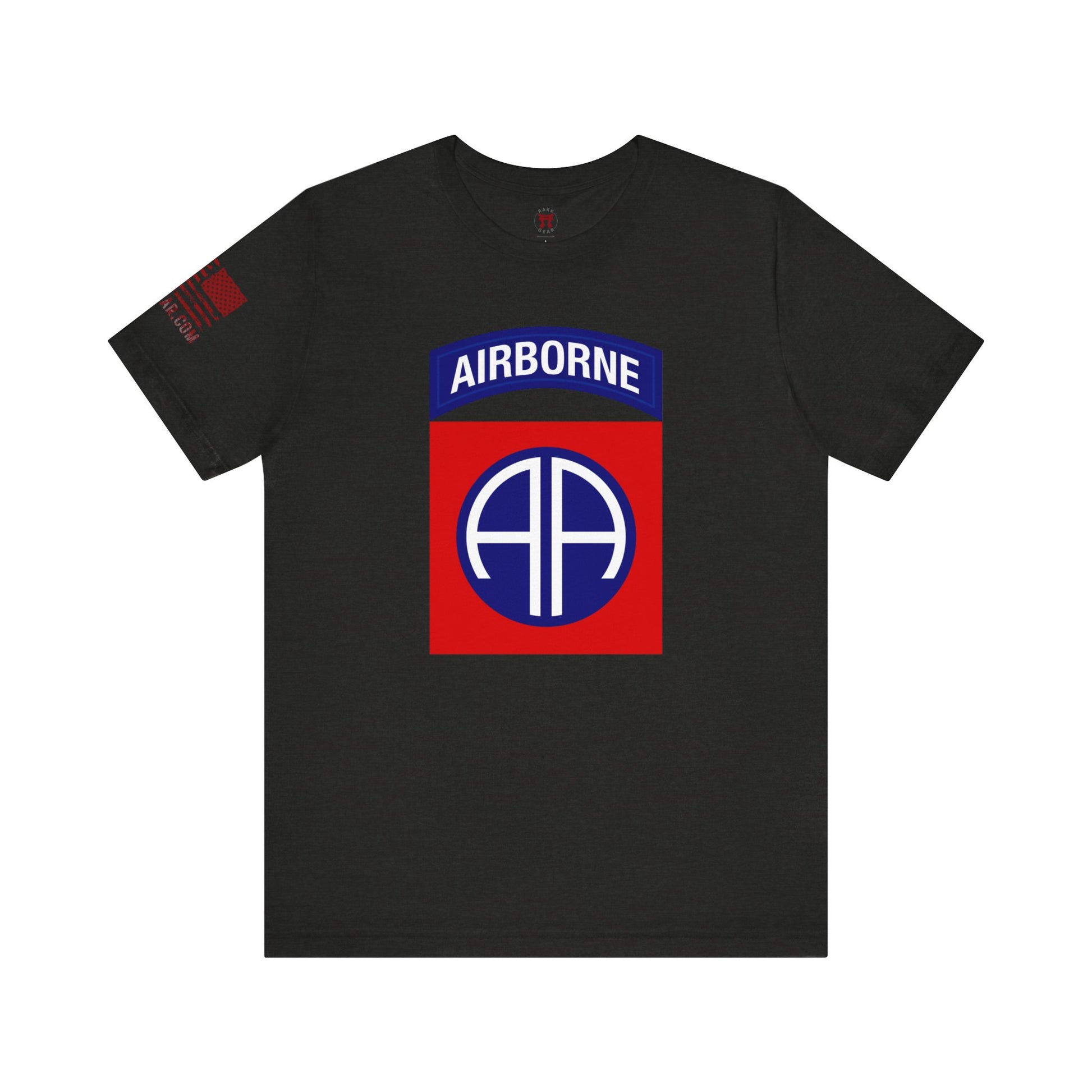 Rakkgear 82nd Airborne Colored Short Sleeve Tee in black