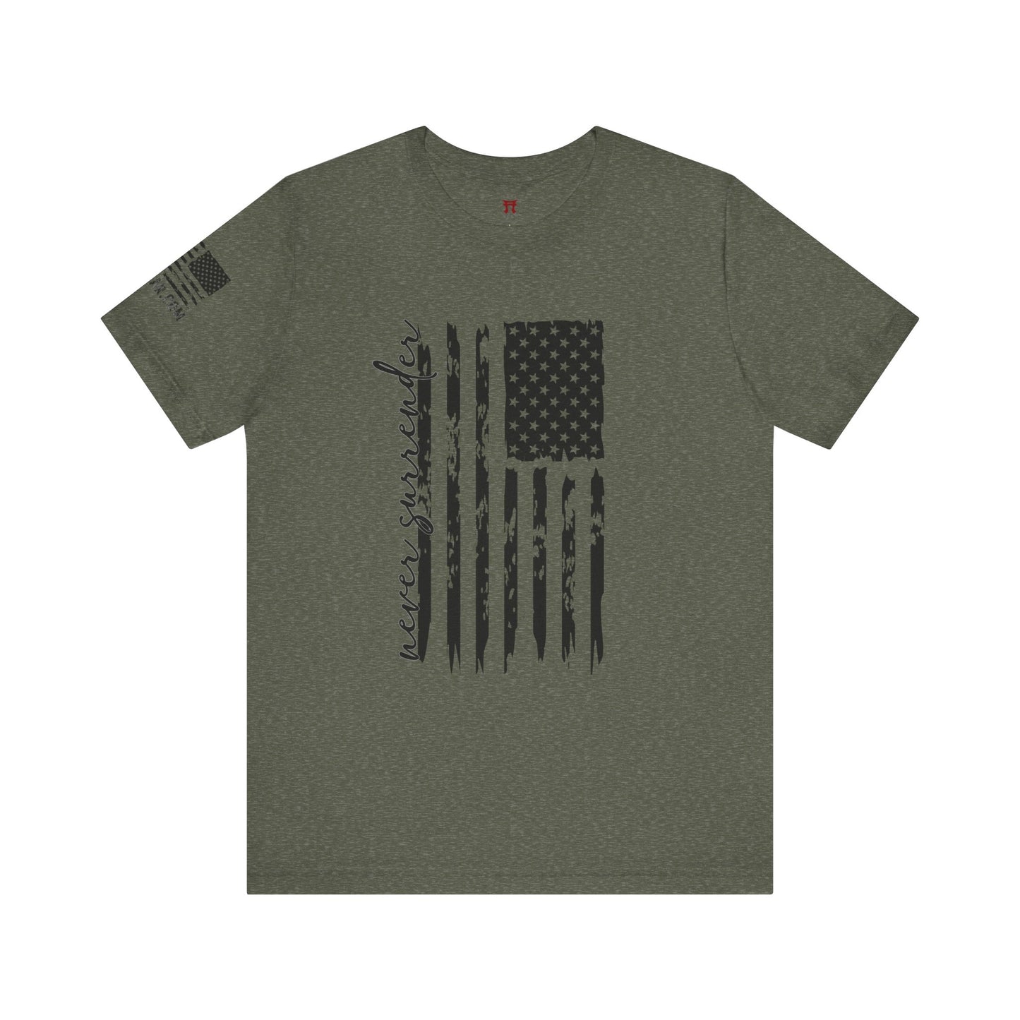 Rakkgear Never Surrender Short Sleeve Tee in Military Green