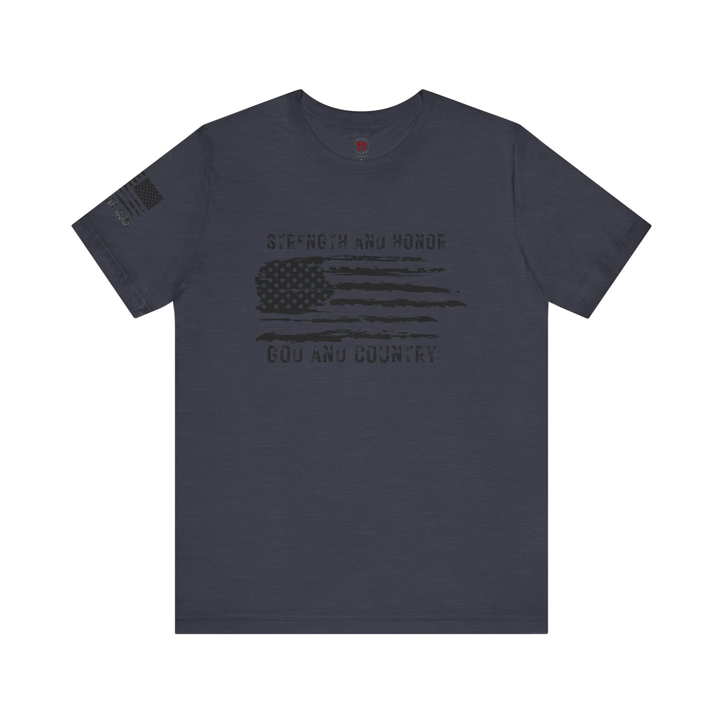 Rakkgear GOD and Country Short Sleeve Tee in navy blue