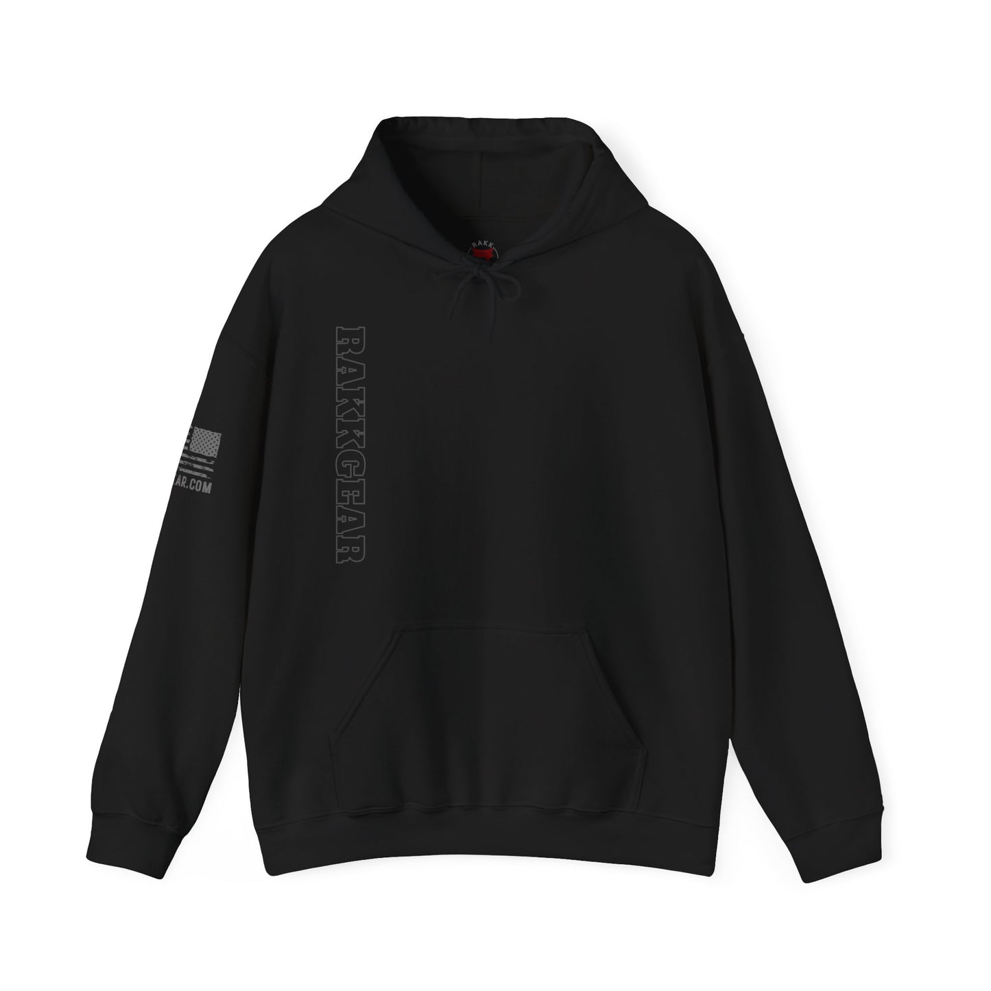 Rakkgear Vertical Grey Heavy Hoodie in black