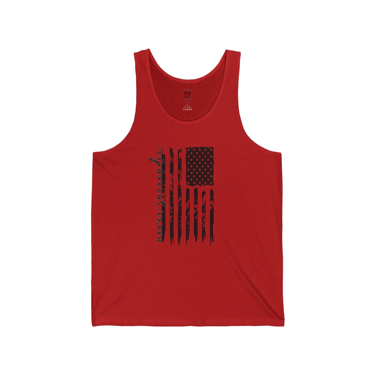 Rakkgear Never Surrender Tank Top in Red