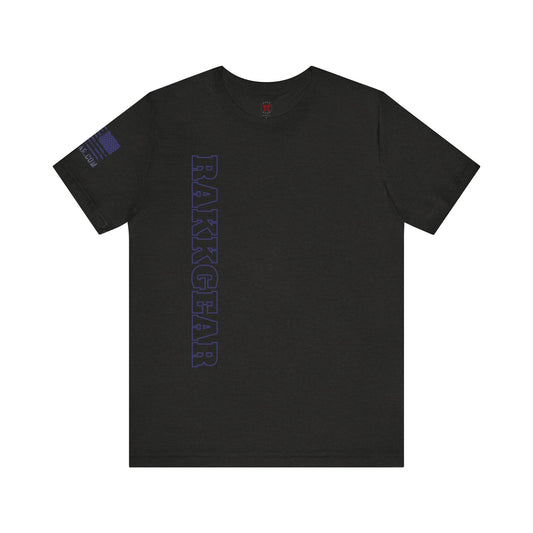 Rakkgear Blue Vertical Short Sleeve Tee in black