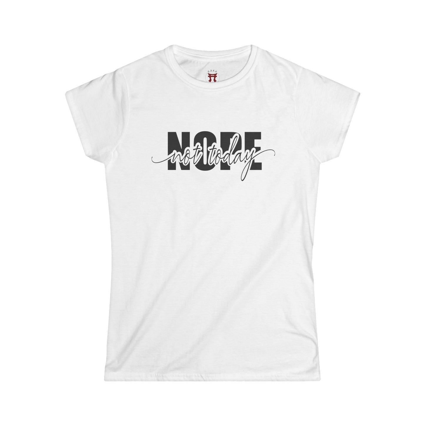 Rakkgear Women's Not Today Short Sleeve Tee in white