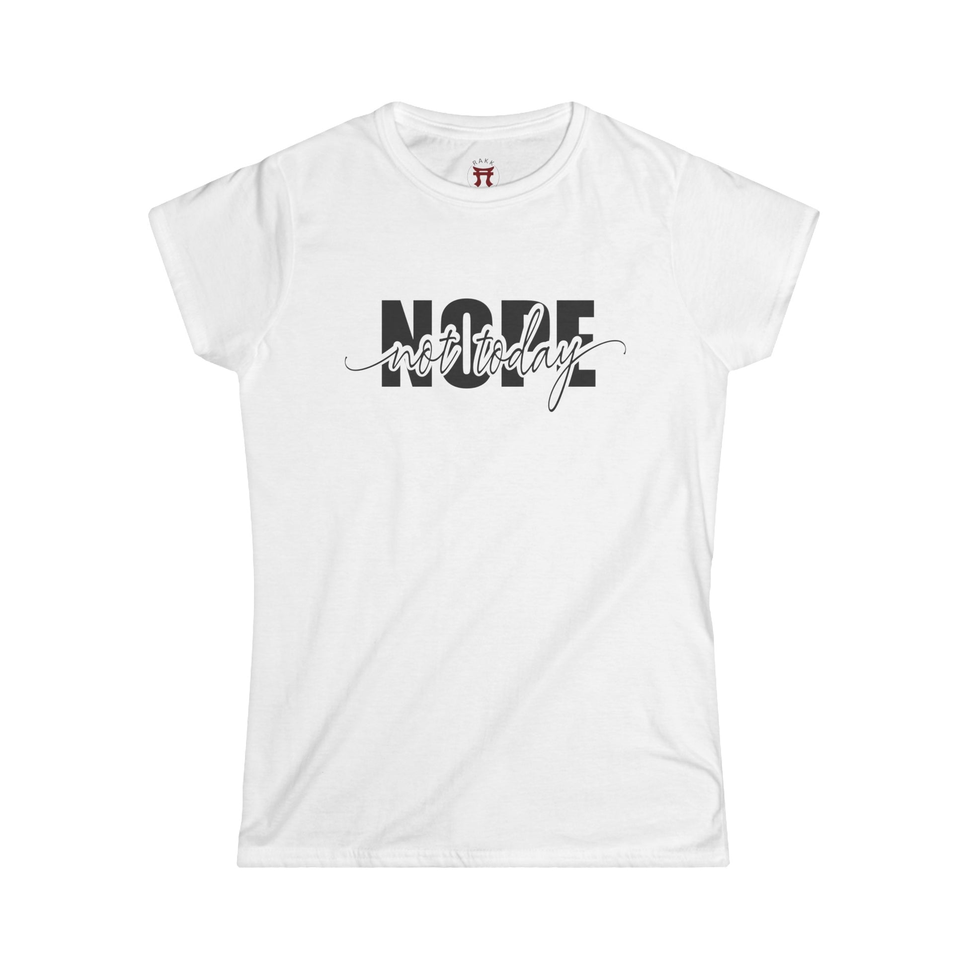 Rakkgear Women's Not Today Short Sleeve Tee in white