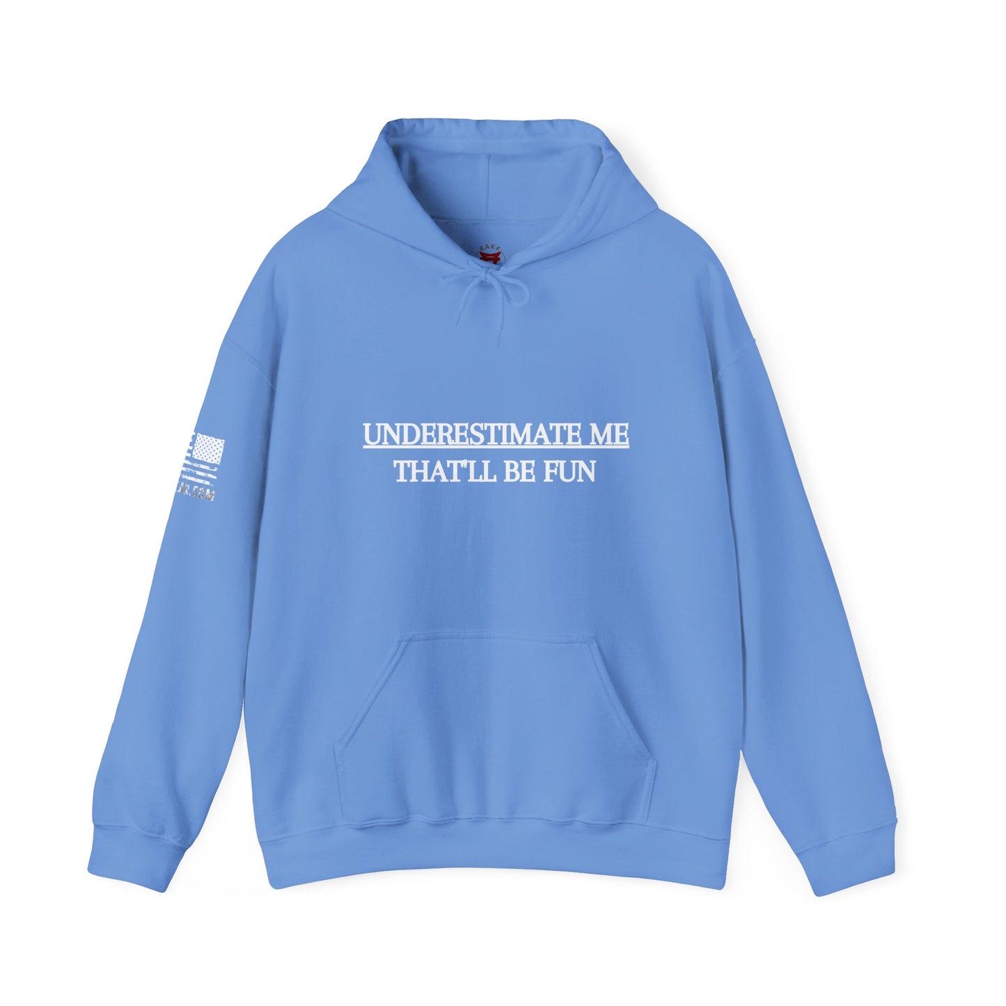 Rakkgear Women's Underestimate Me Heavy Hoodie in blue