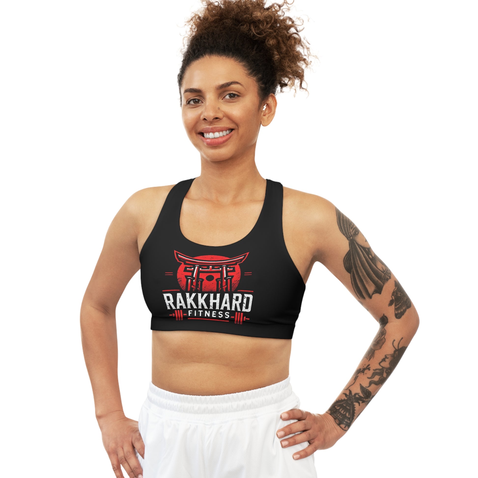 Rakkhard Fitness Women's High Performance Seamless Sports Bra in Black