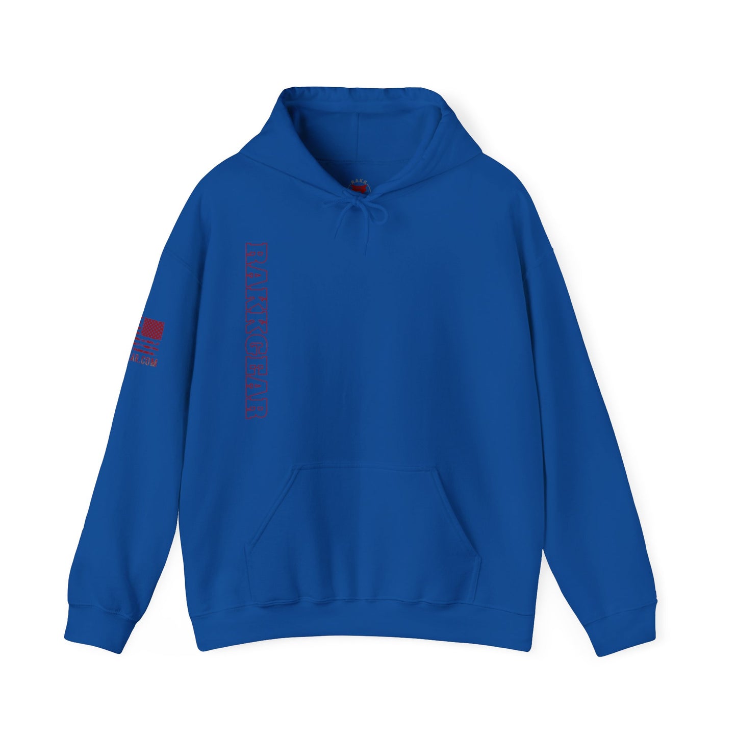 Rakkgear Red Vertical Heavy Hoodie In royal blue