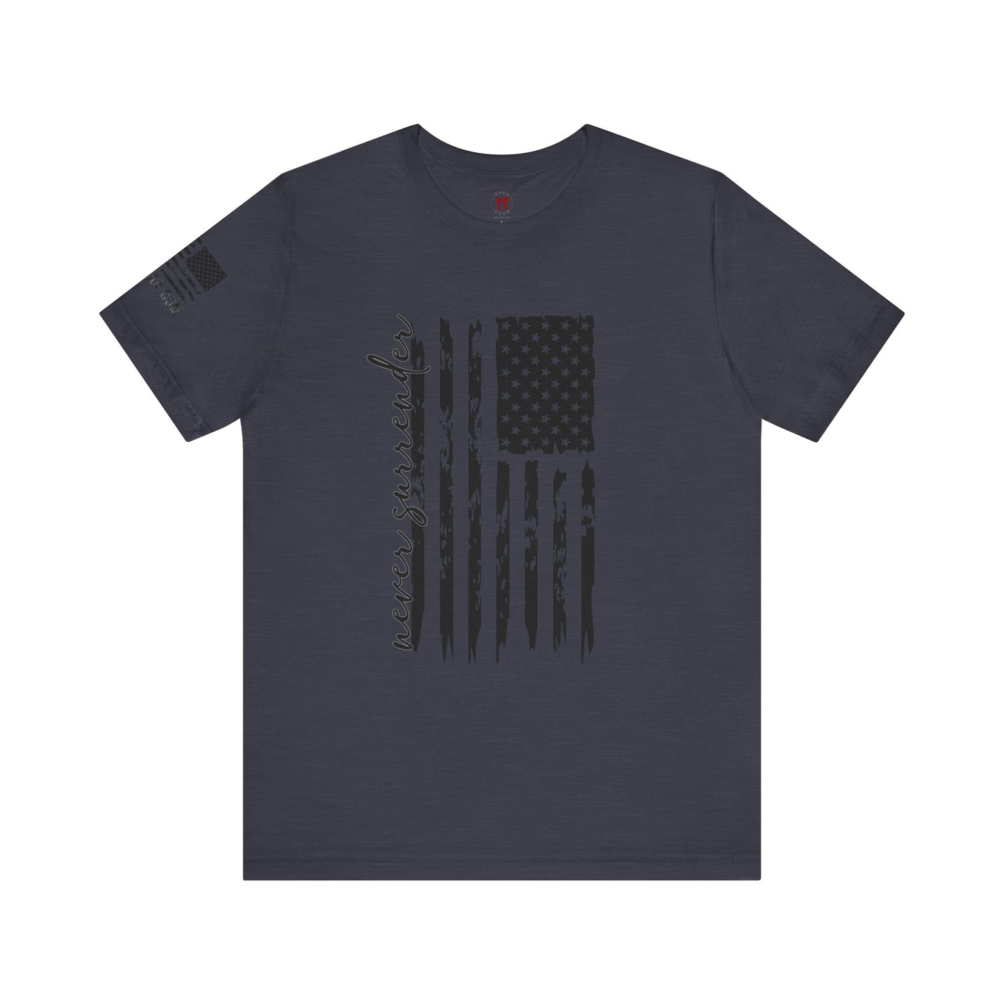 Rakkgear Never Surrender Short Sleeve Tee in Navy Blue