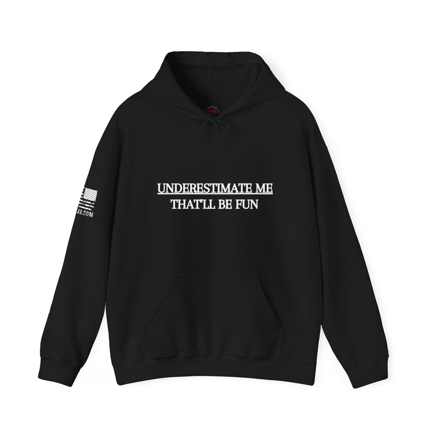 Rakkgear Women's Underestimate Me Heavy Hoodie in black