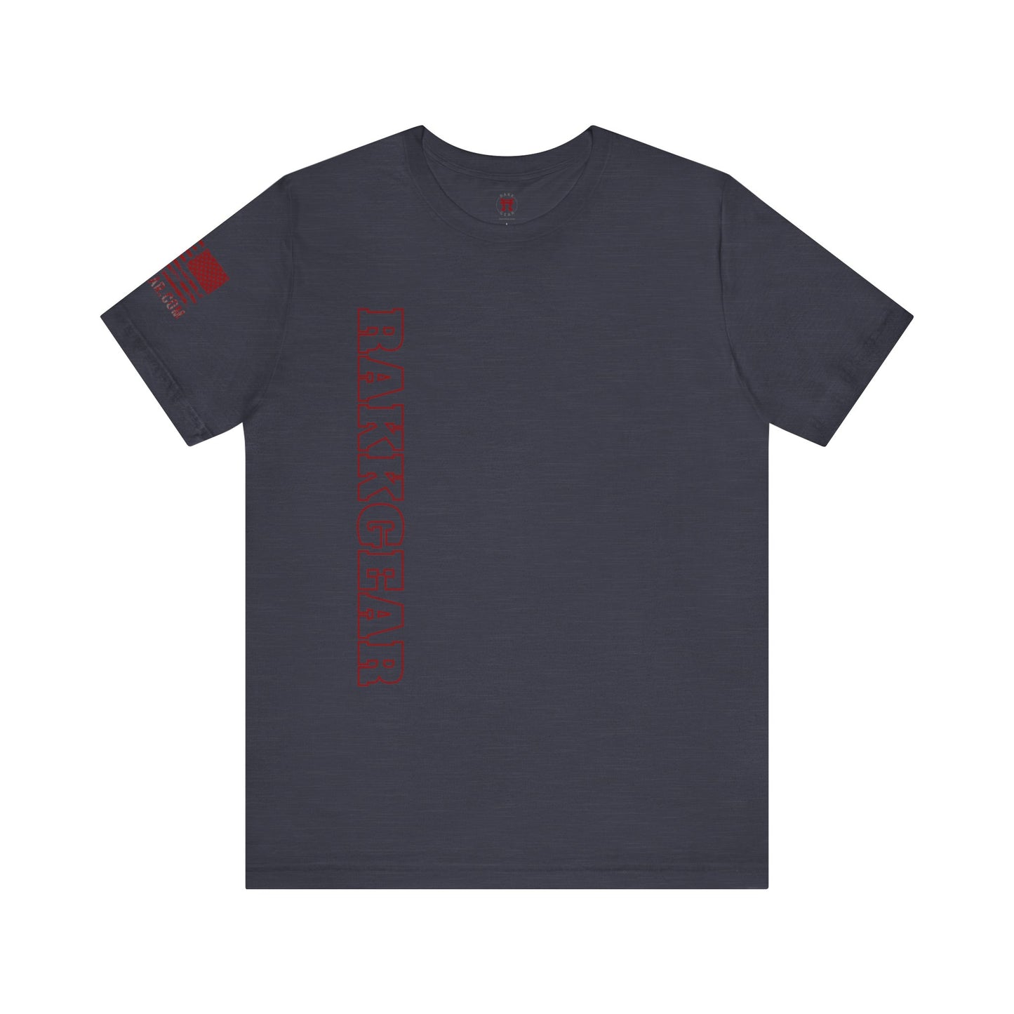 Rakkgear Red Vertical Short Sleeve Tee in navy blue