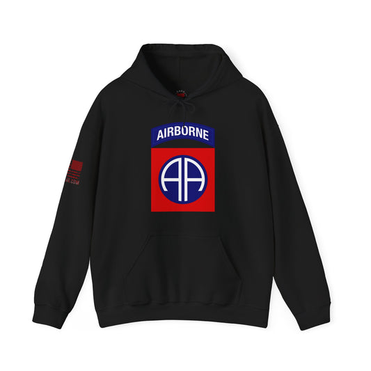 Rakkgear 82nd  Airborne Colored Heavy Hoodie in black