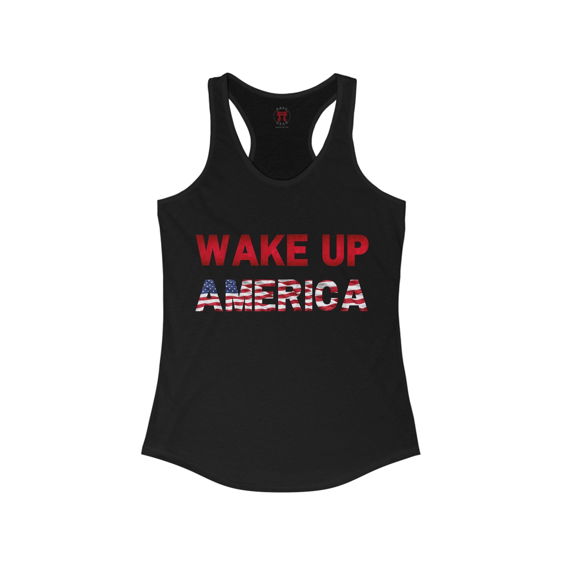 Rakkgear Women's Wake Up America Tank Top in black