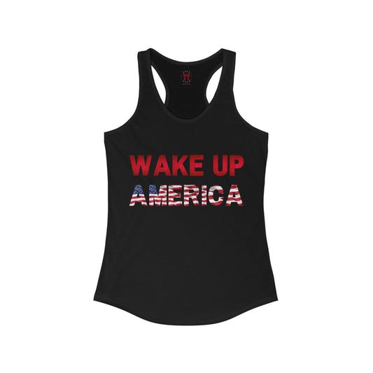 Rakkgear Women's Wake Up America Tank Top in black