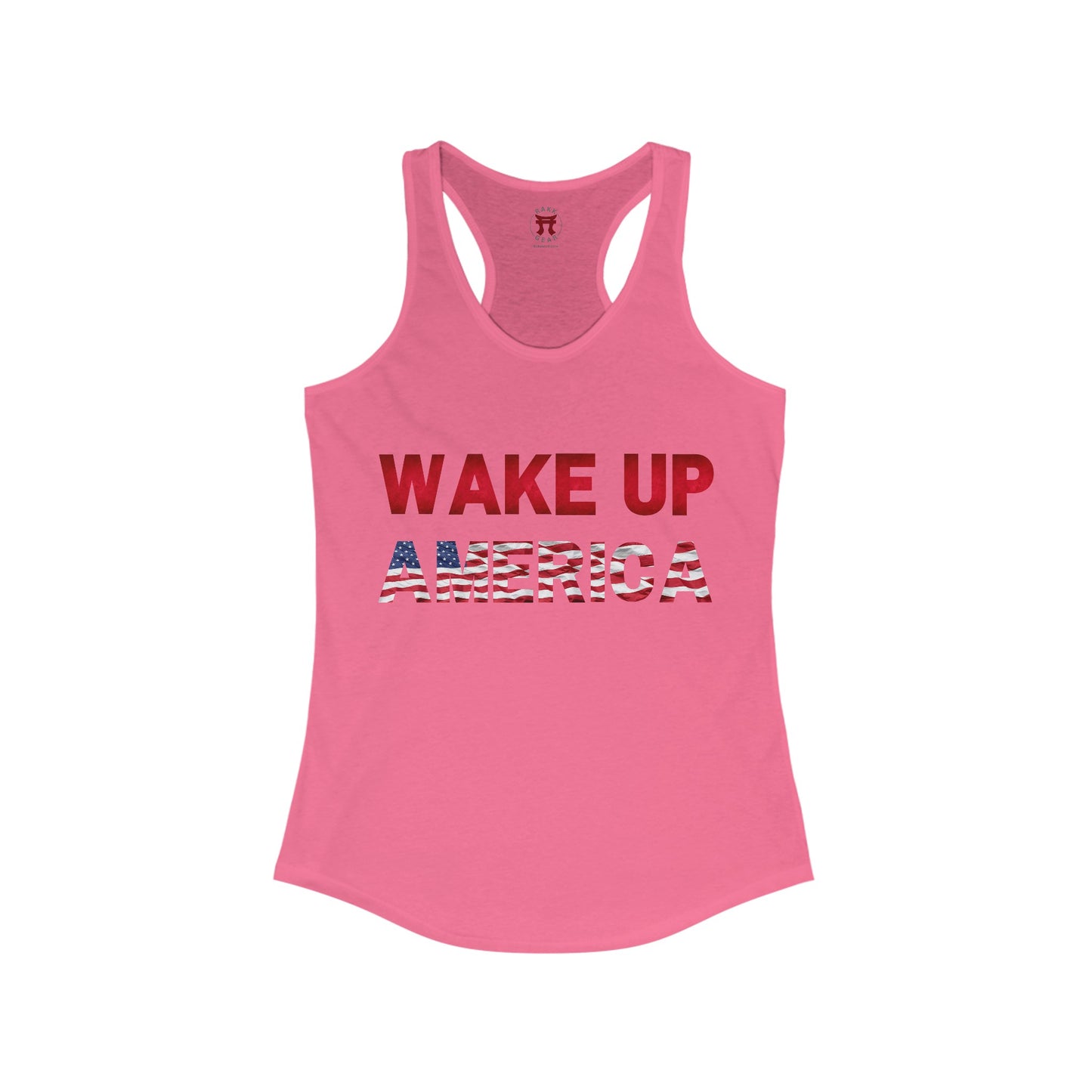 Rakkgear Women's Wake Up America Tank Top in hot pink