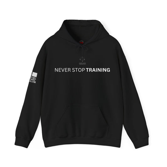 Rakkgear Never Stop Training Heavy Hoodie in black