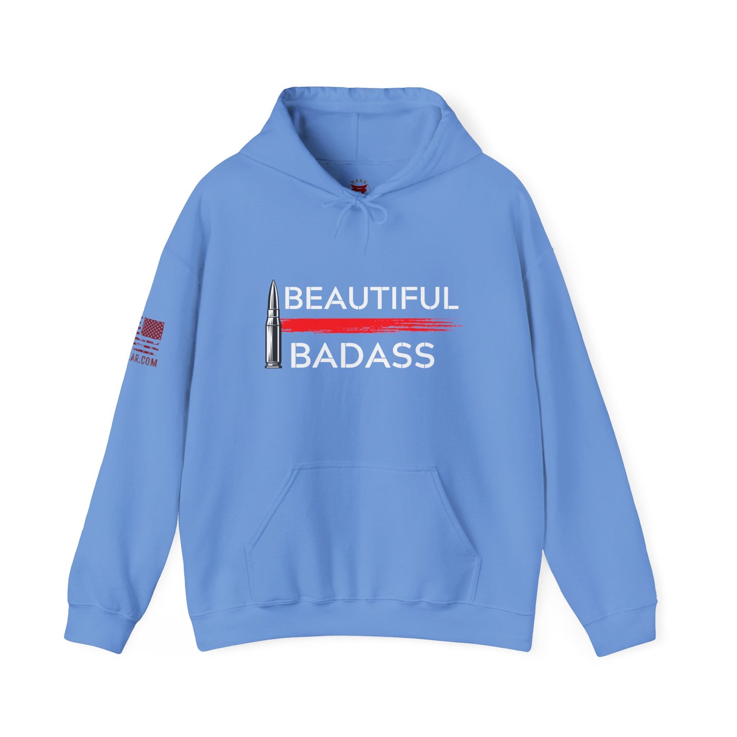 Rakkgear Beautiful Badass Heavy Hoodie in blue