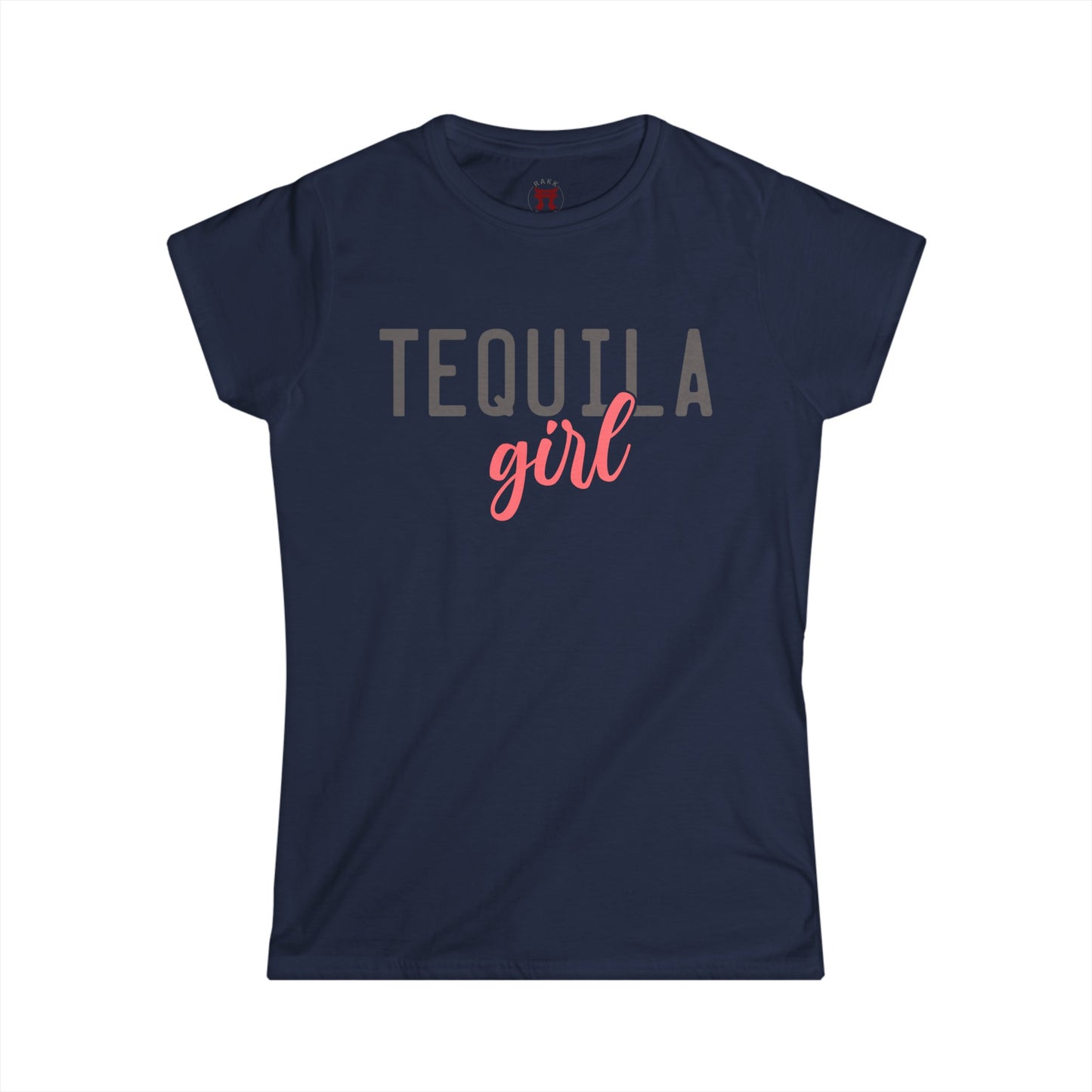 Rakkgear Women's Tequila Girl Short Sleeve Tee in navy blue