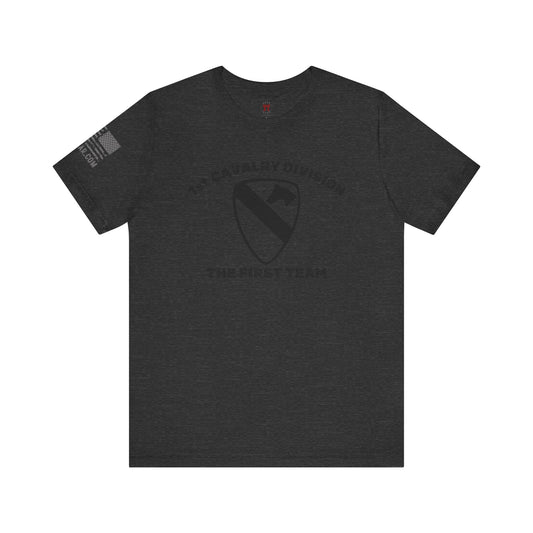 Rakkgear 1st Cav Black Print Tee in Dark Grey