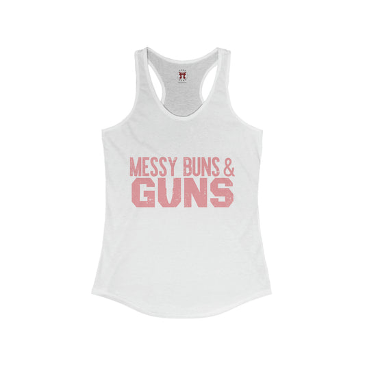 Rakkgear Women's Messy Buns Tank Top in white