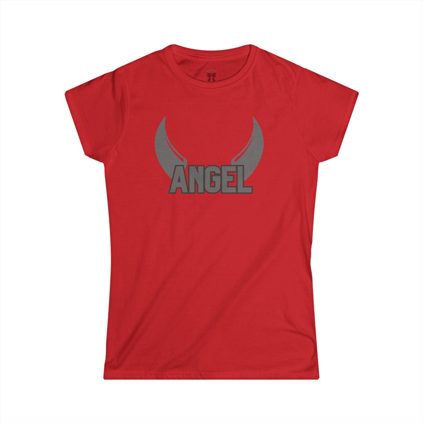 Rakkgear Women's Angel Horns Short Sleeve Tee in red