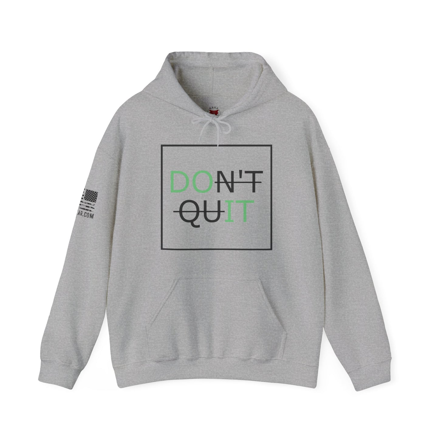 Rakkgear Women's Don't Quit Heavy Hoodie in Grey