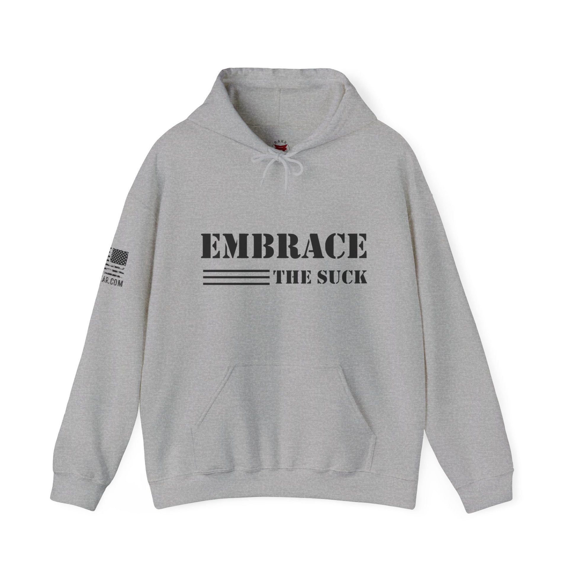 Rakkgear Embrace The Suck Heavy Hoodie in grey