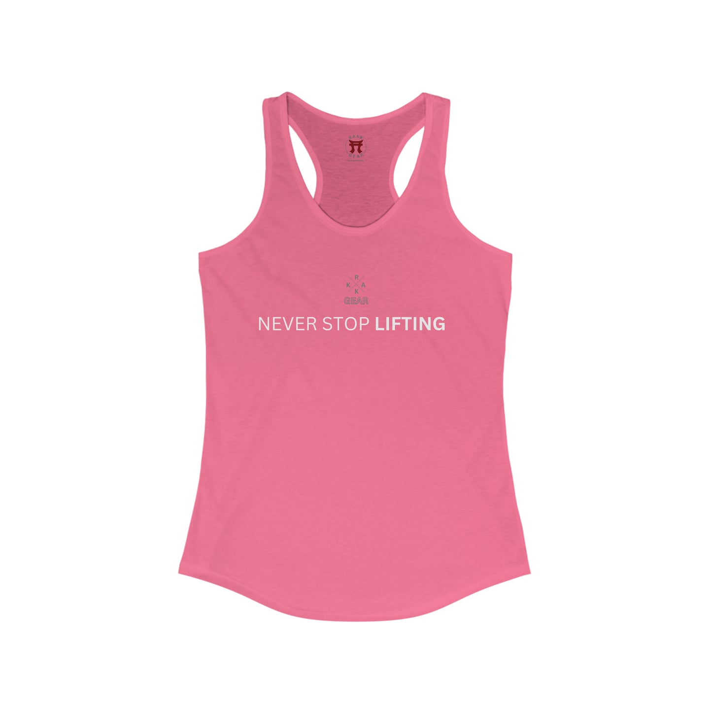 Rakkgear Women's Never Stop Lifting Tank Top in pink