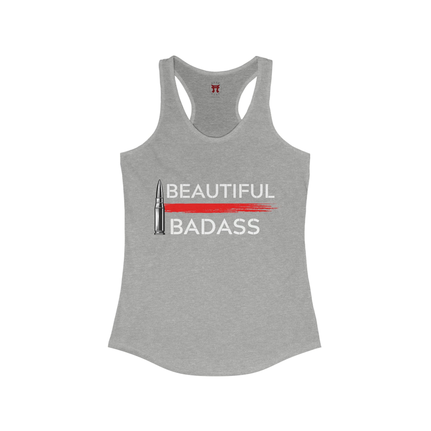 Rakkgear Women's Beautiful Badass Tank Top in grey