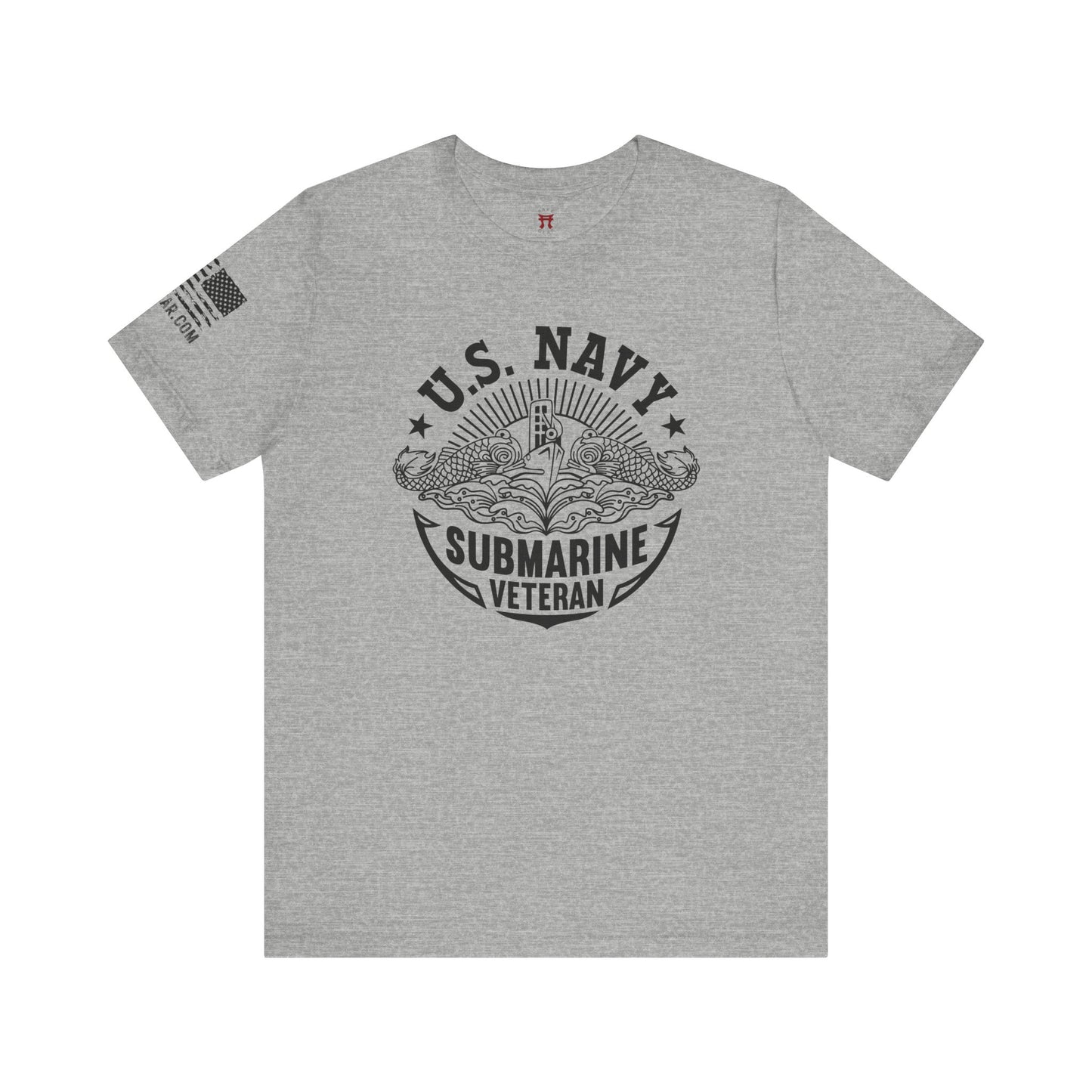 Rakkgear Navy Submarine Veteran Short Sleeve Tee in sports grey