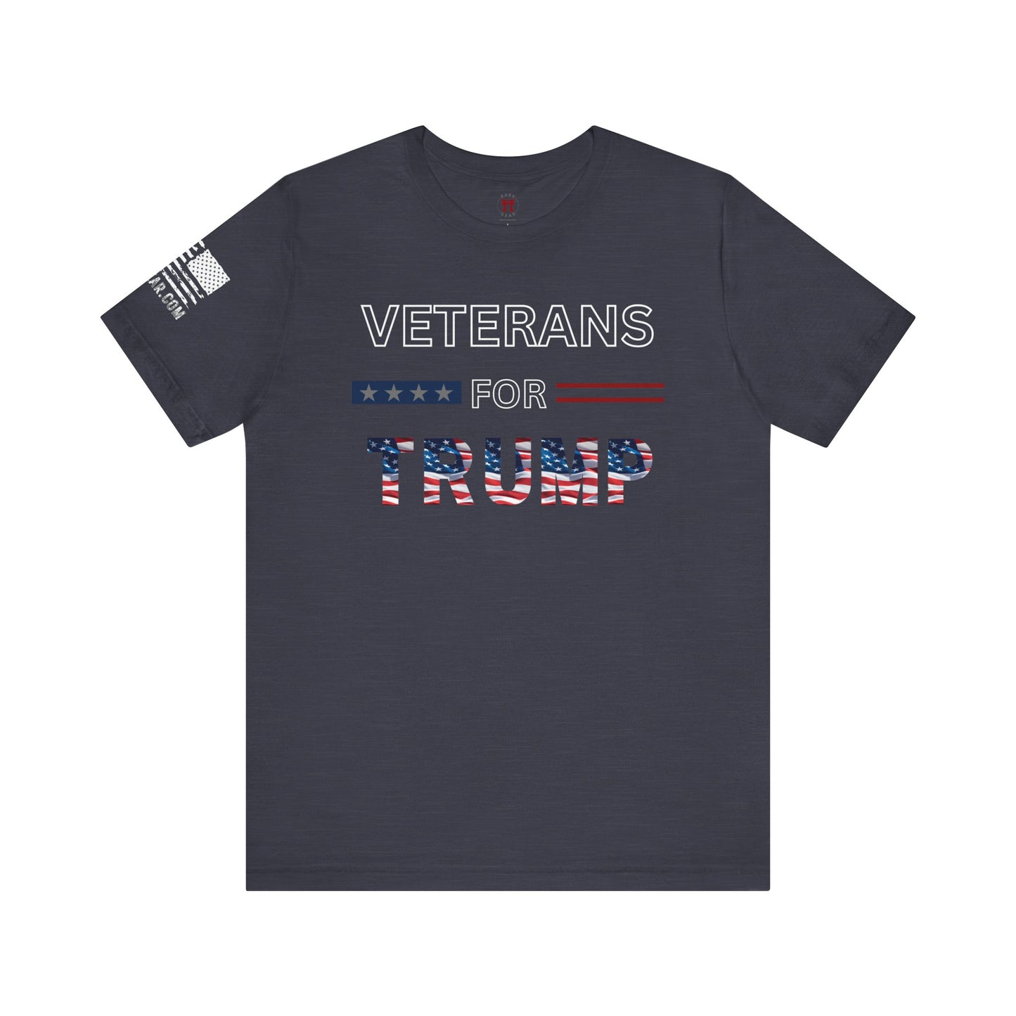 Rakkgear Veterans For Trump Short Sleeve Tee in navy blue