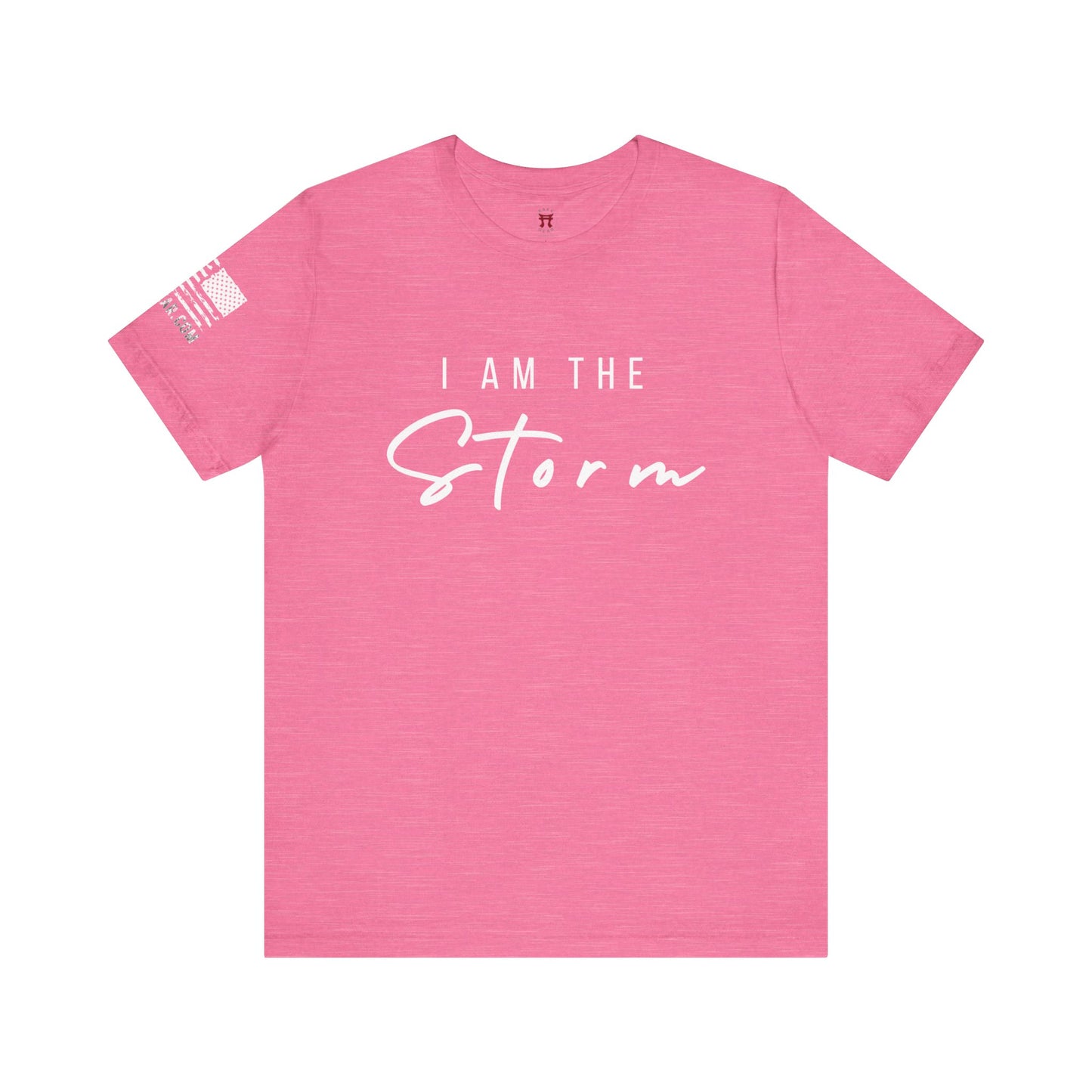 Rakkgear Women's I Am The Storm Short Sleeve Tee in hot pink