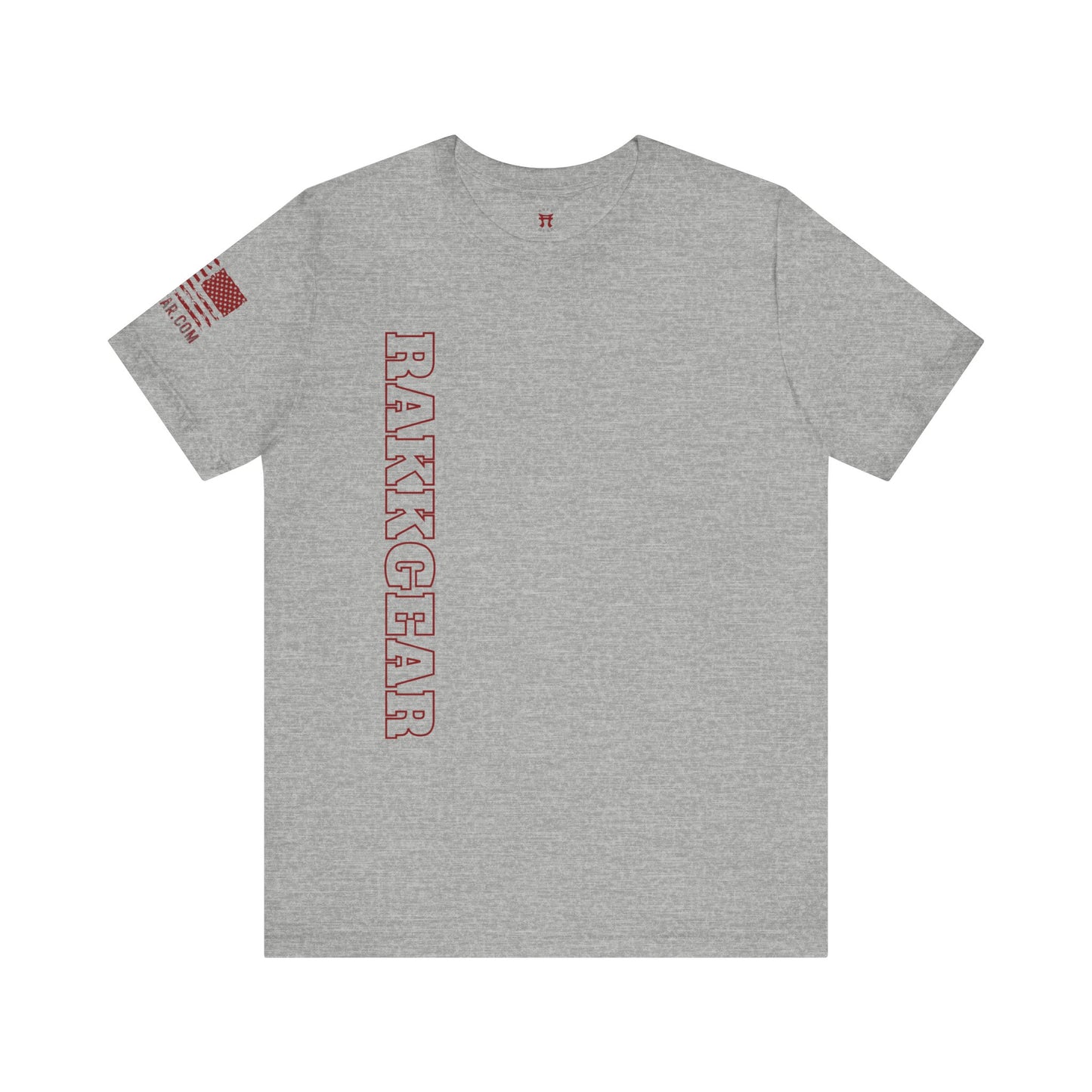 Rakkgear Red Vertical Short Sleeve Tee in grey