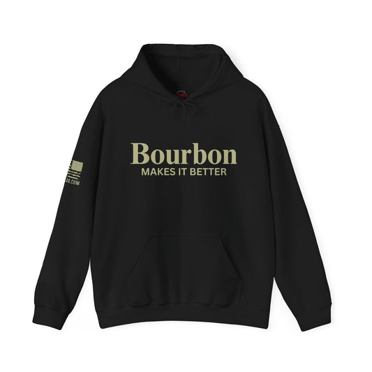 Rakkgear Bourbon Makes It Better Heavy Hoodie in black