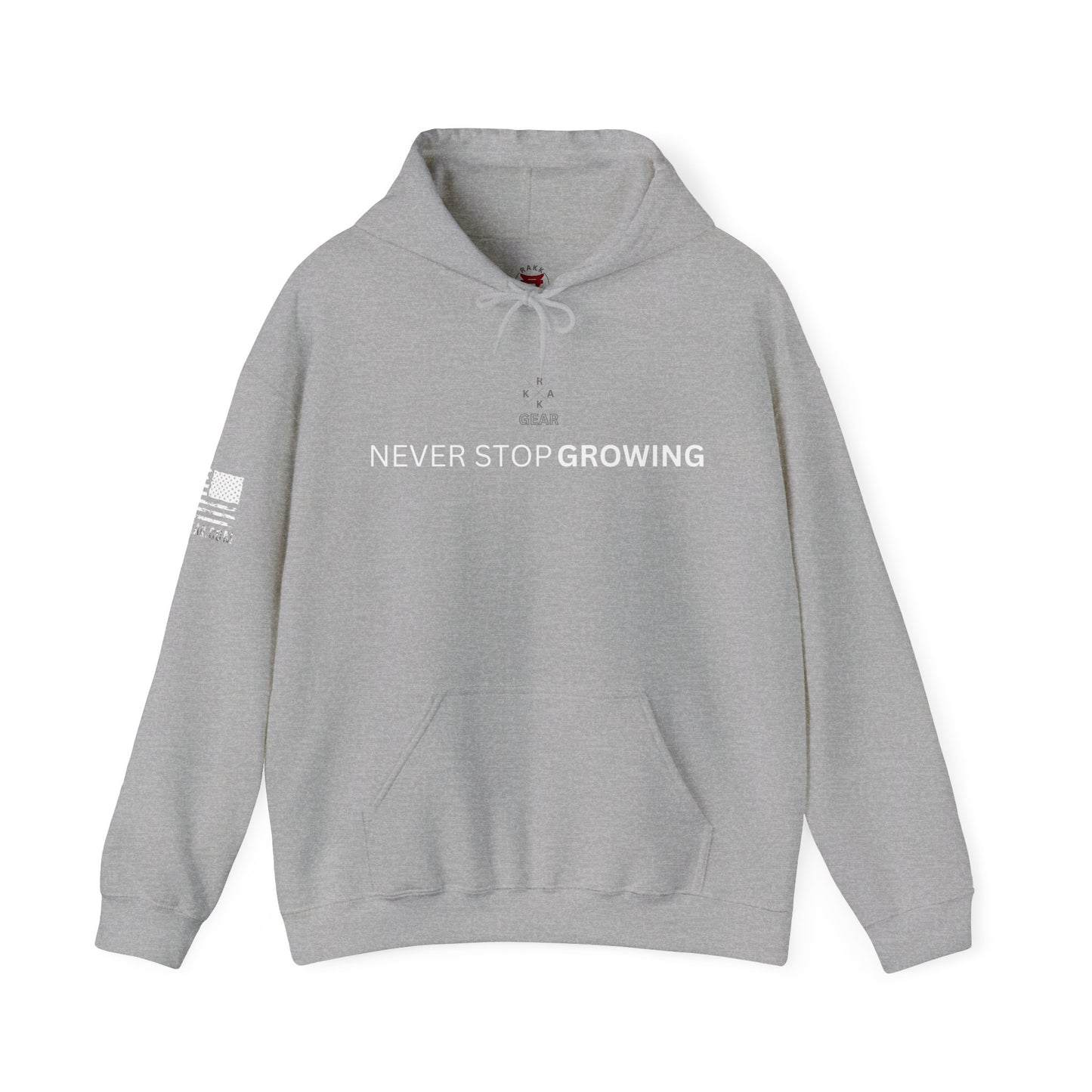 Rakkgear Women's Never Stop Growing Heavy Hoodie in grey