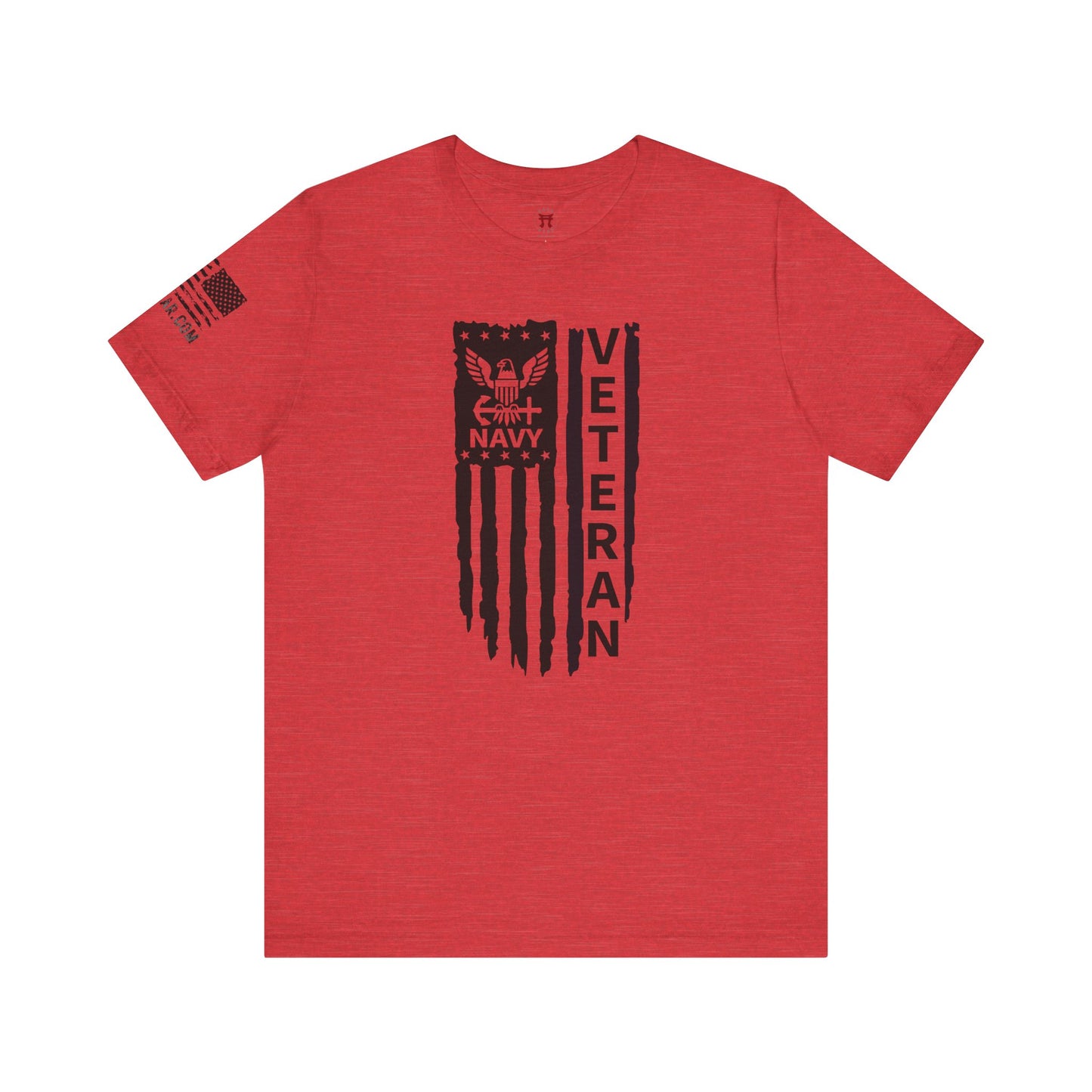 Rakkgear Navy Veteran Short Sleeve Tee in red