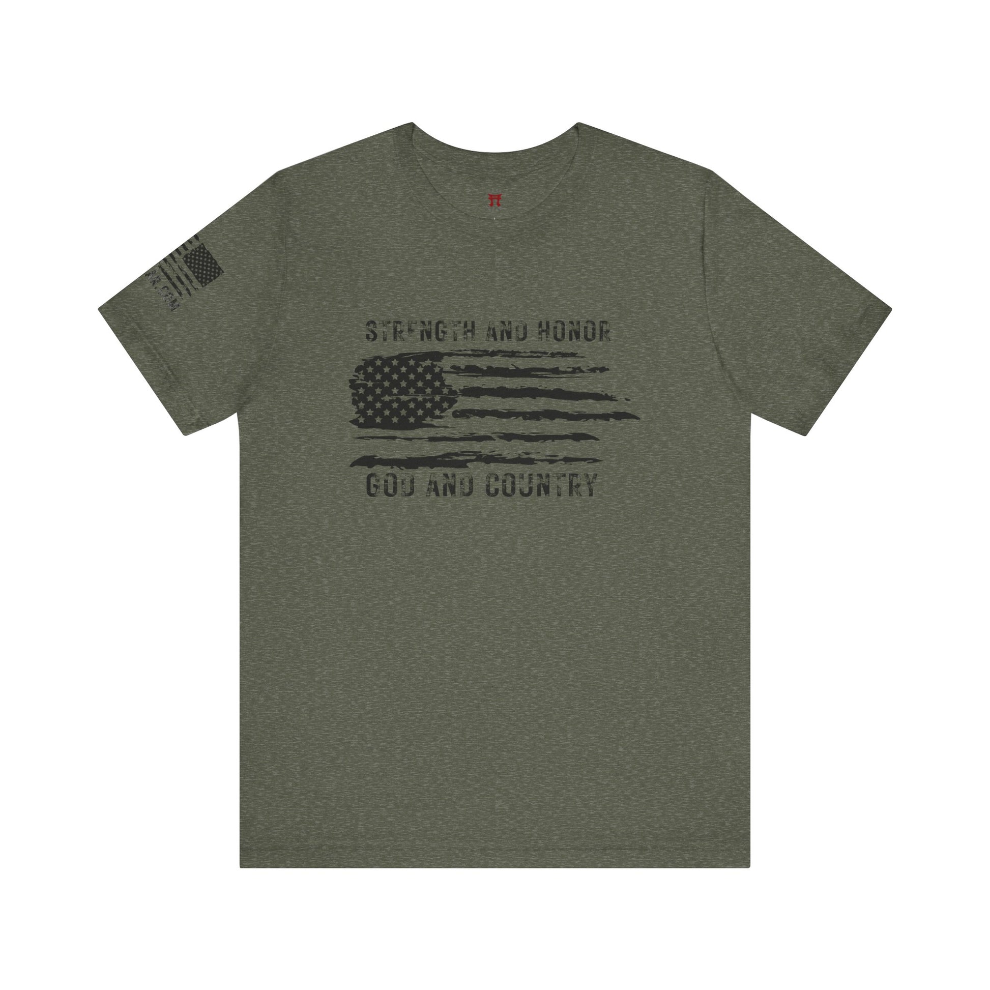 Rakkgear GOD and Country Short Sleeve Tee in military green