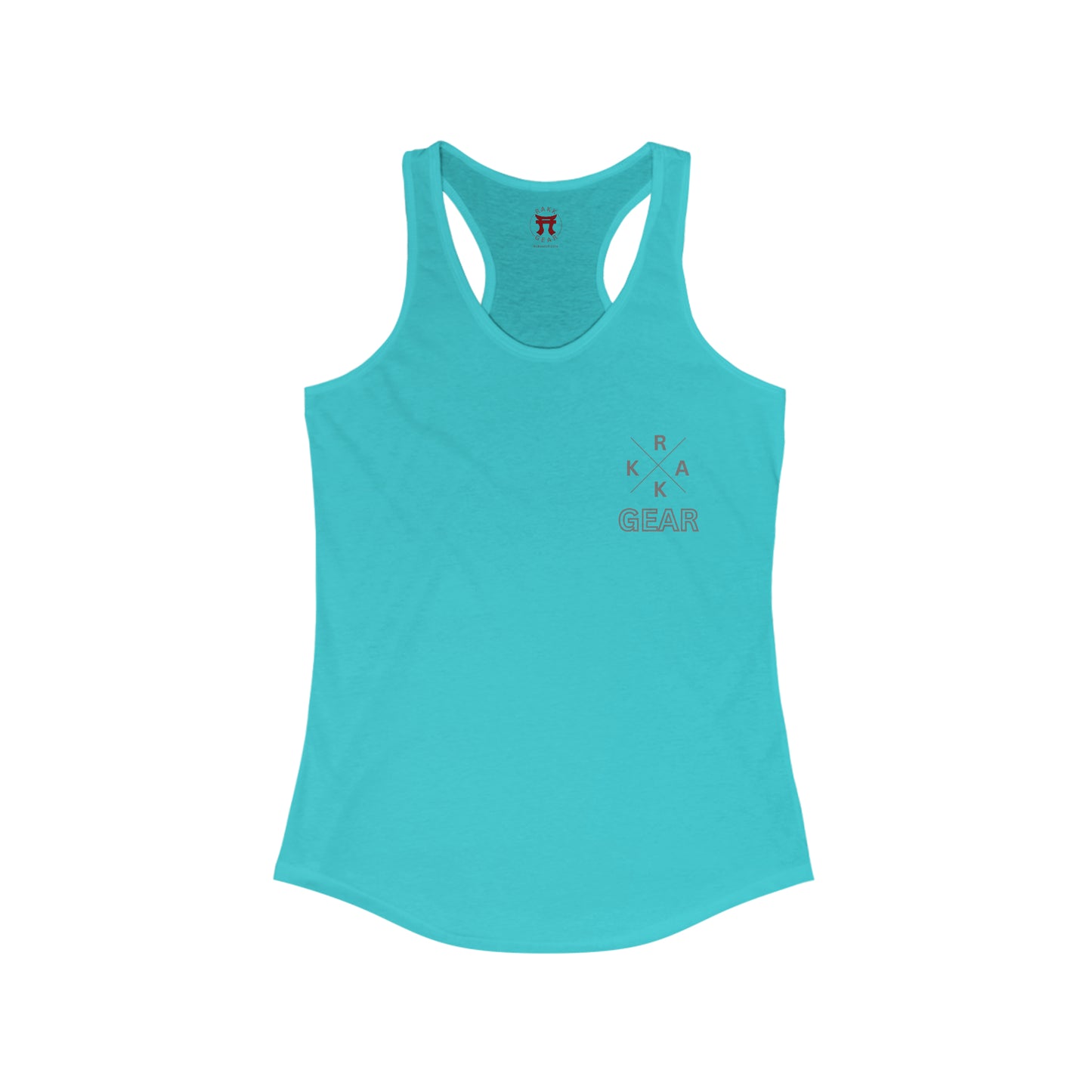 Rakkgear Women's X Logo Blue Tank Top with iconic X Logo on upper right chest, a symbol of strength and individuality