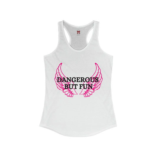 Rakkgear Women's Dangerous But Fun Tank Top in white