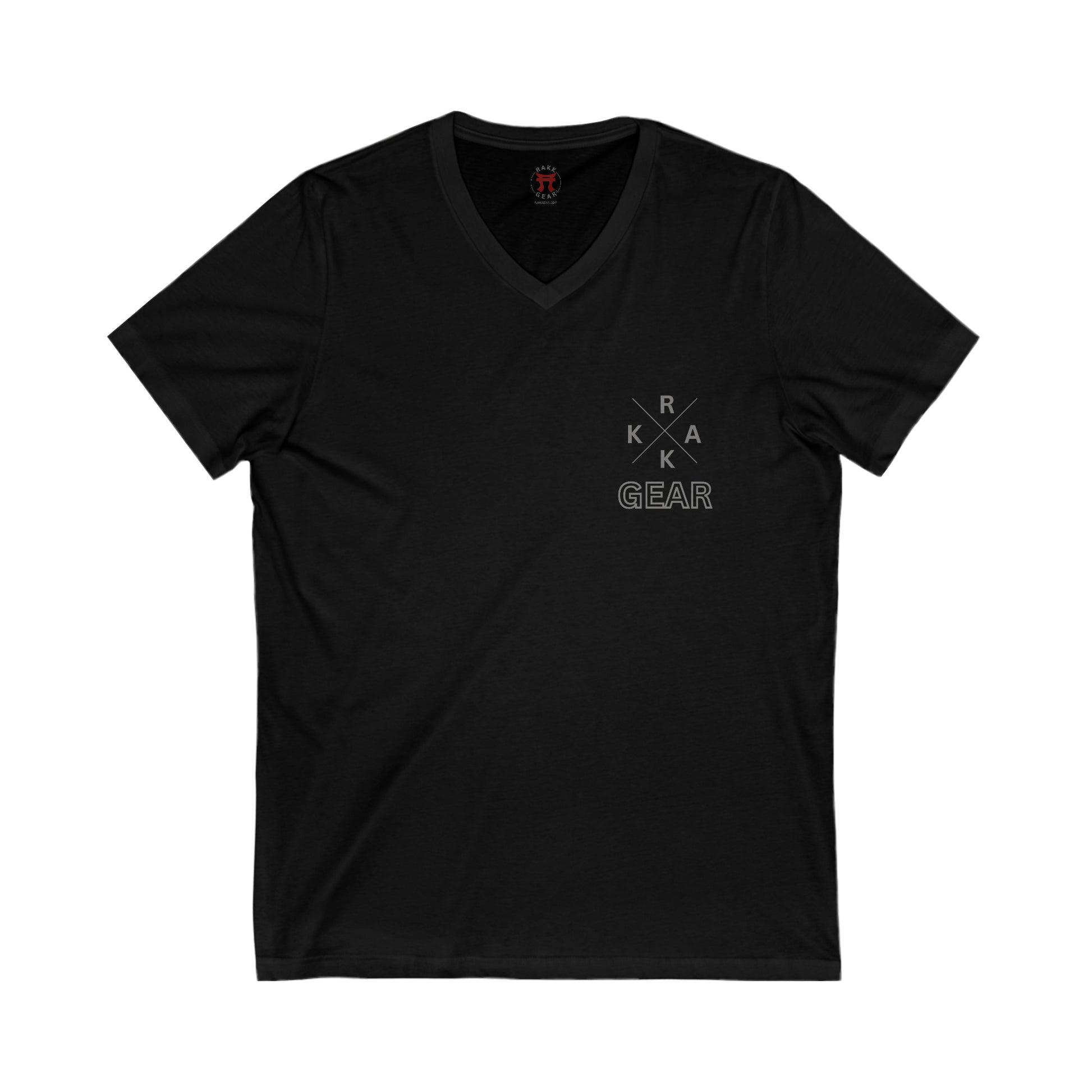 Rakkgear Women's X Logo Short Sleeve V-Neck Tee in Black