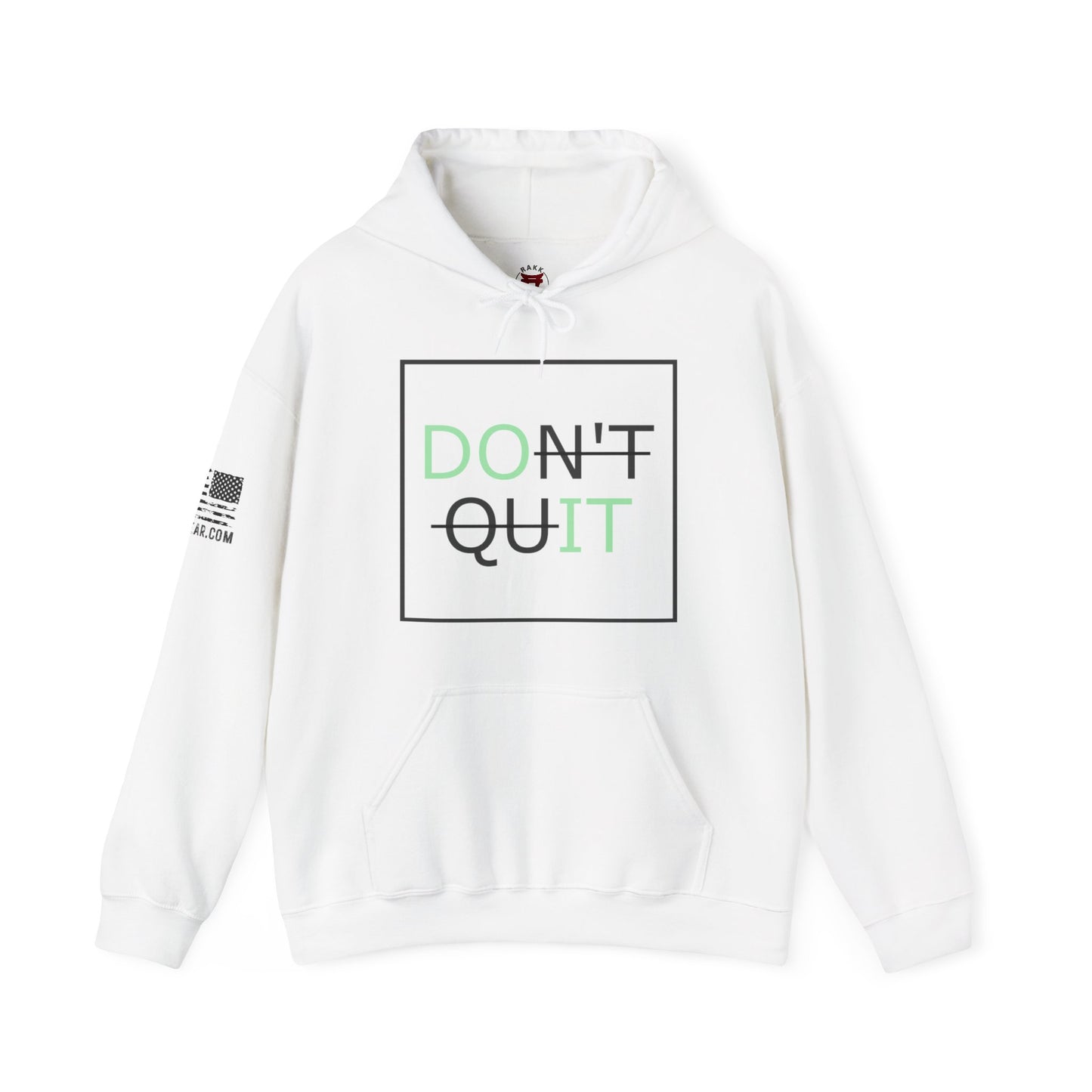 Rakkgear Women's Don't Quit Heavy Hoodie in white