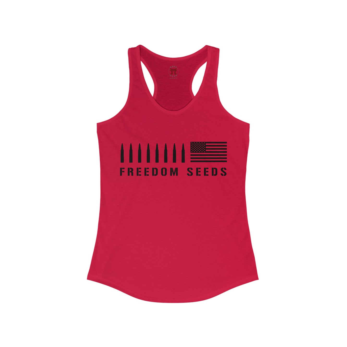 Rakkgear Women's Freedom Seeds Racerback Tank in red