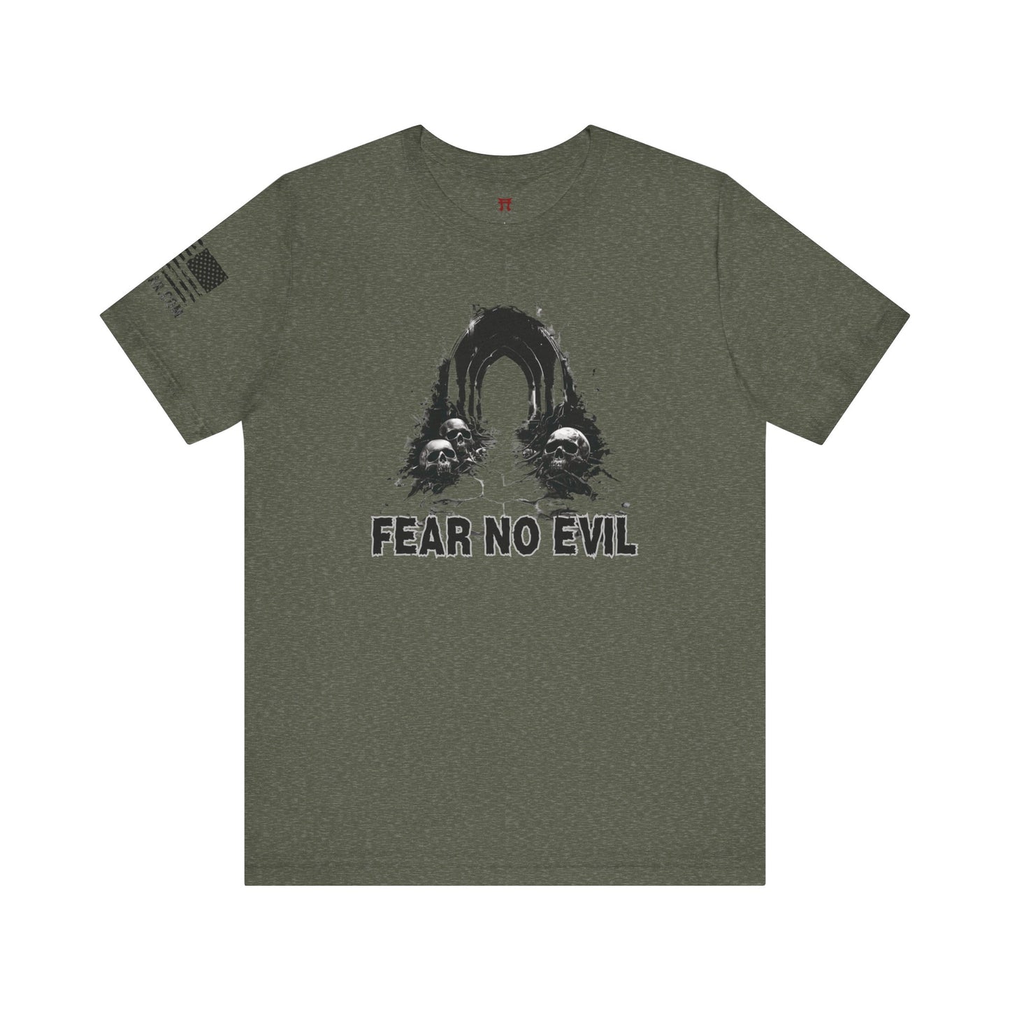 Rakkgear Fear No Evil Short Sleeve Tee in Army Green