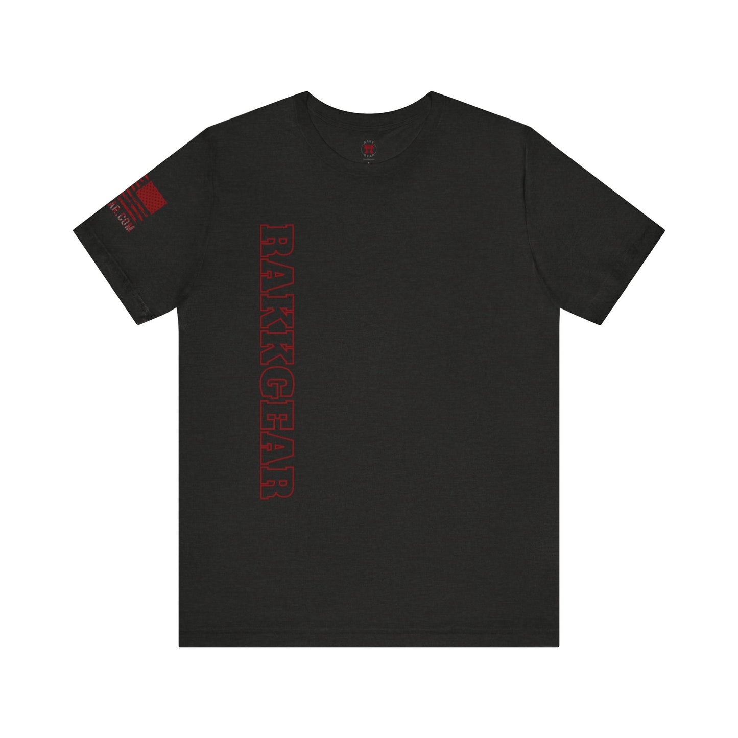 Rakkgear Red Vertical Short Sleeve Tee in Black